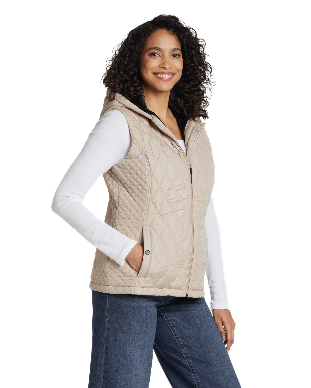 HOODED PUFFER VEST