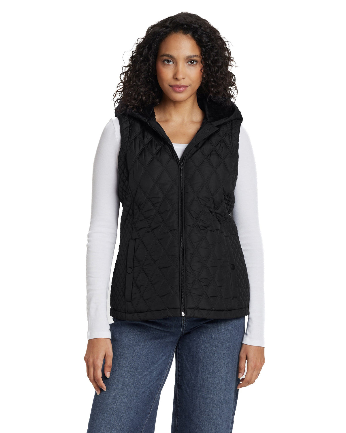 HOODED PUFFER VEST