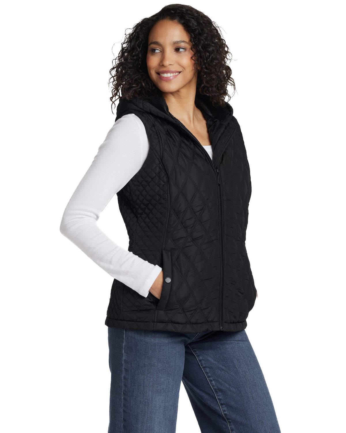 HOODED PUFFER VEST