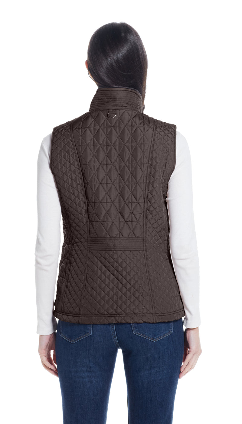 MULTI QUILTED PLUSH LINED VEST