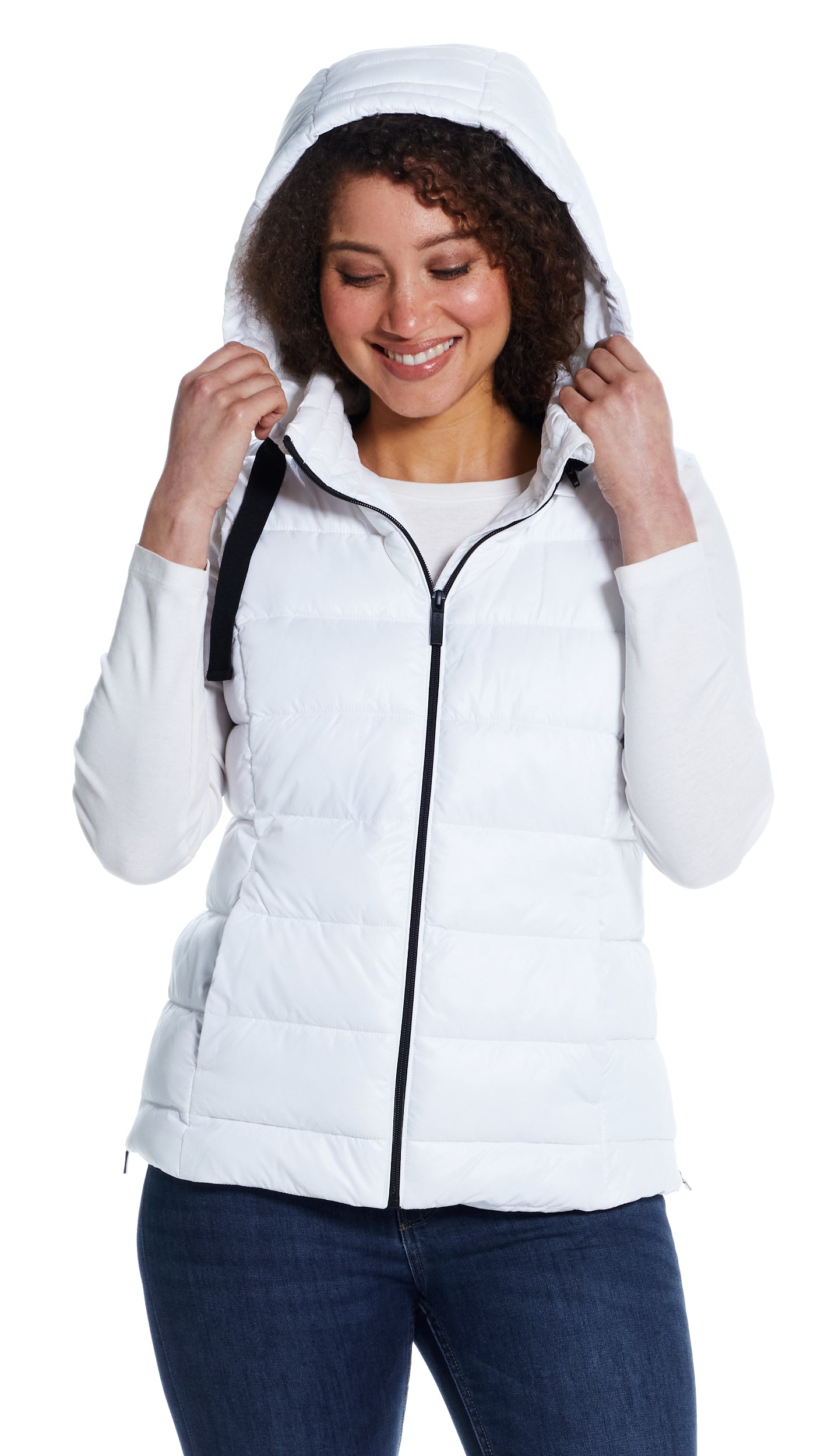 HOODED PUFFER VEST