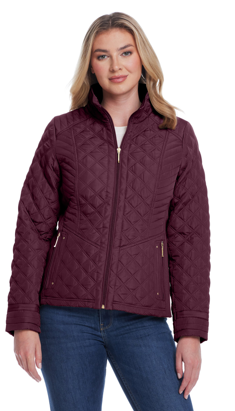 QUILTED JACKET WITH SIDE STRETCH