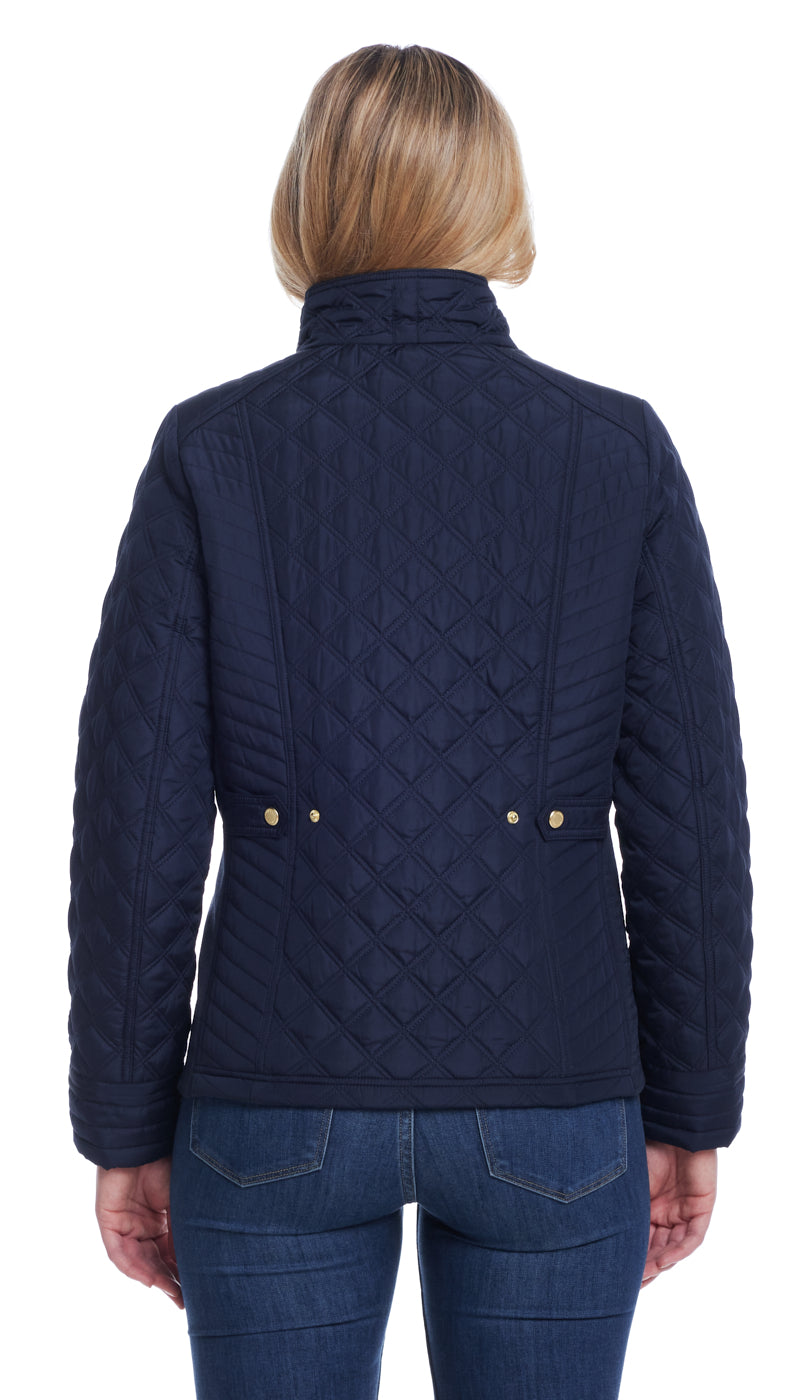 QUILTED JACKET WITH SIDE STRETCH