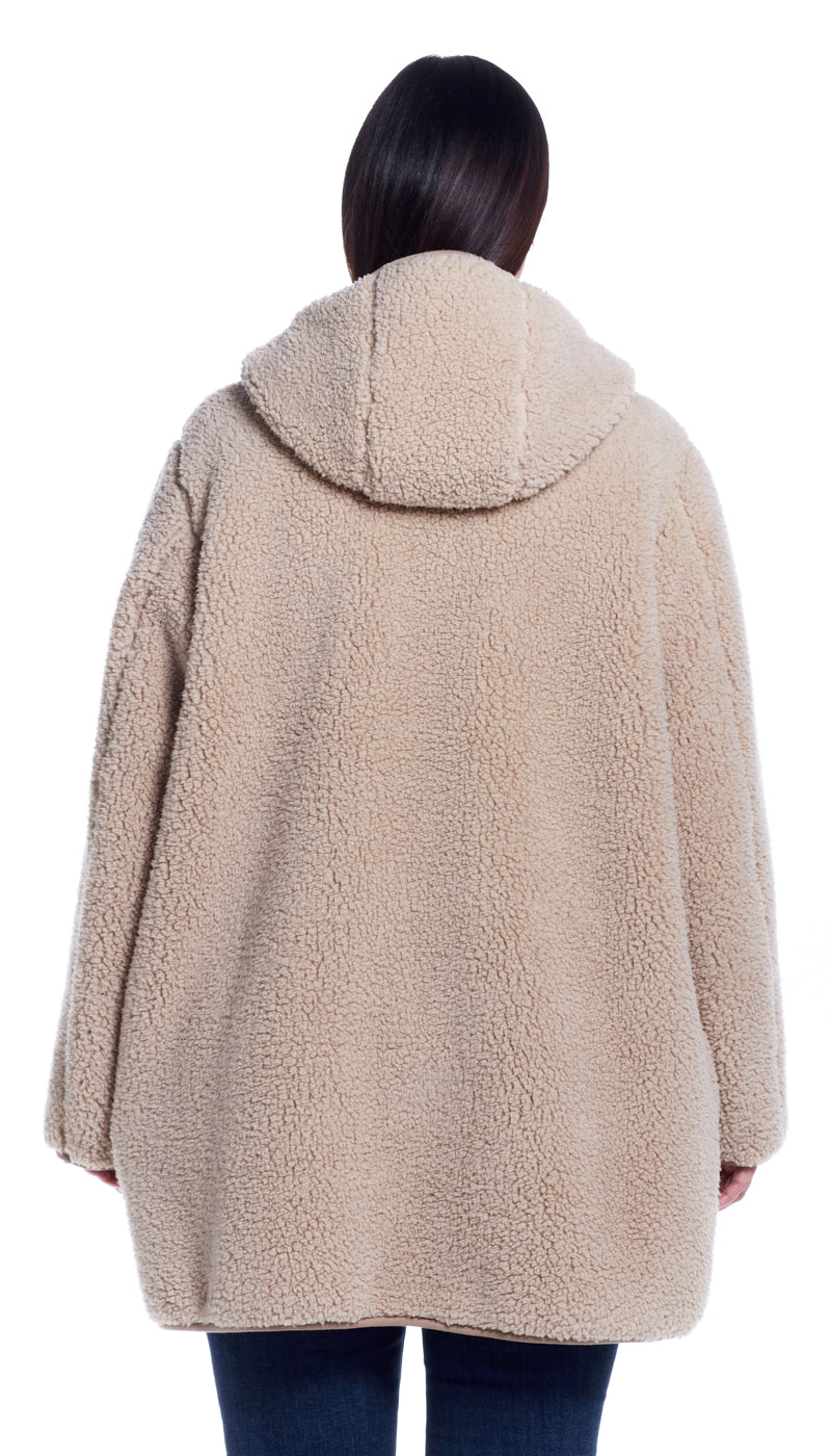 HOODED SHERPA FLEECE