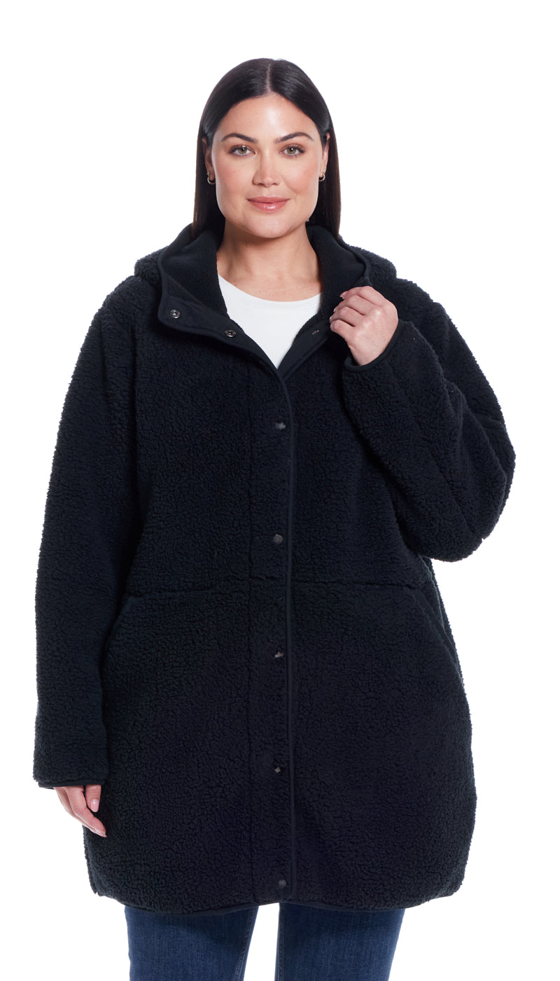 HOODED SHERPA FLEECE