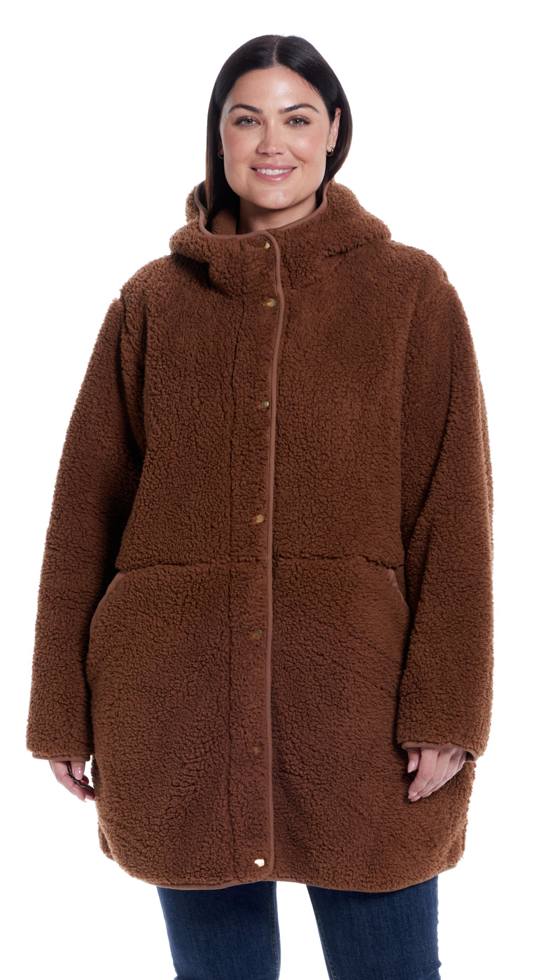 HOODED SHERPA FLEECE