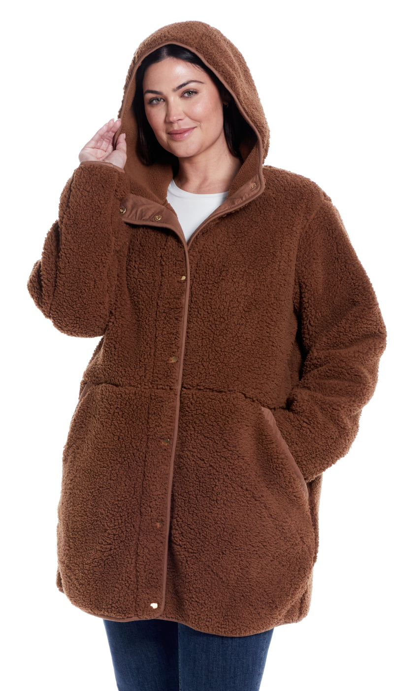 HOODED SHERPA FLEECE