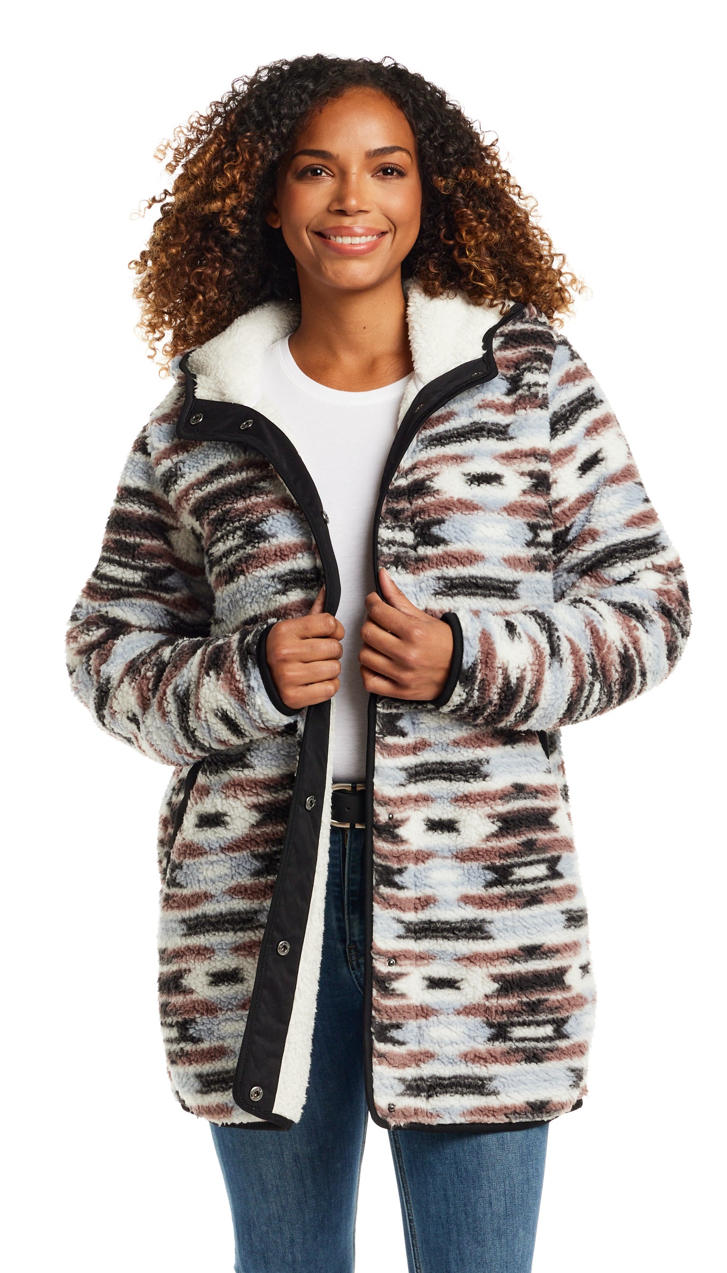 HOODED SHERPA FLEECE