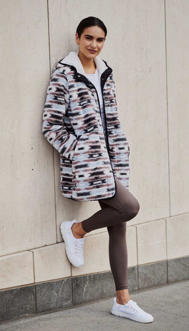 HOODED SHERPA FLEECE