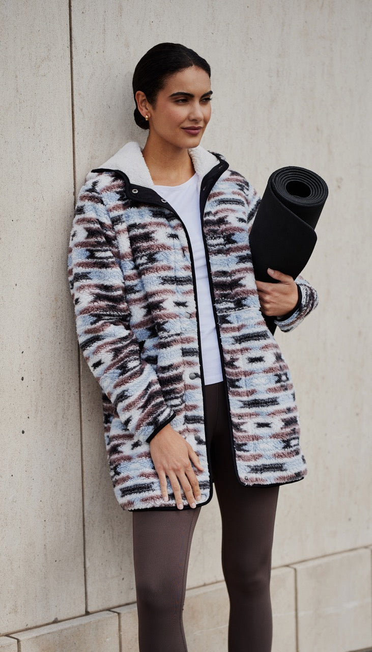 HOODED SHERPA FLEECE