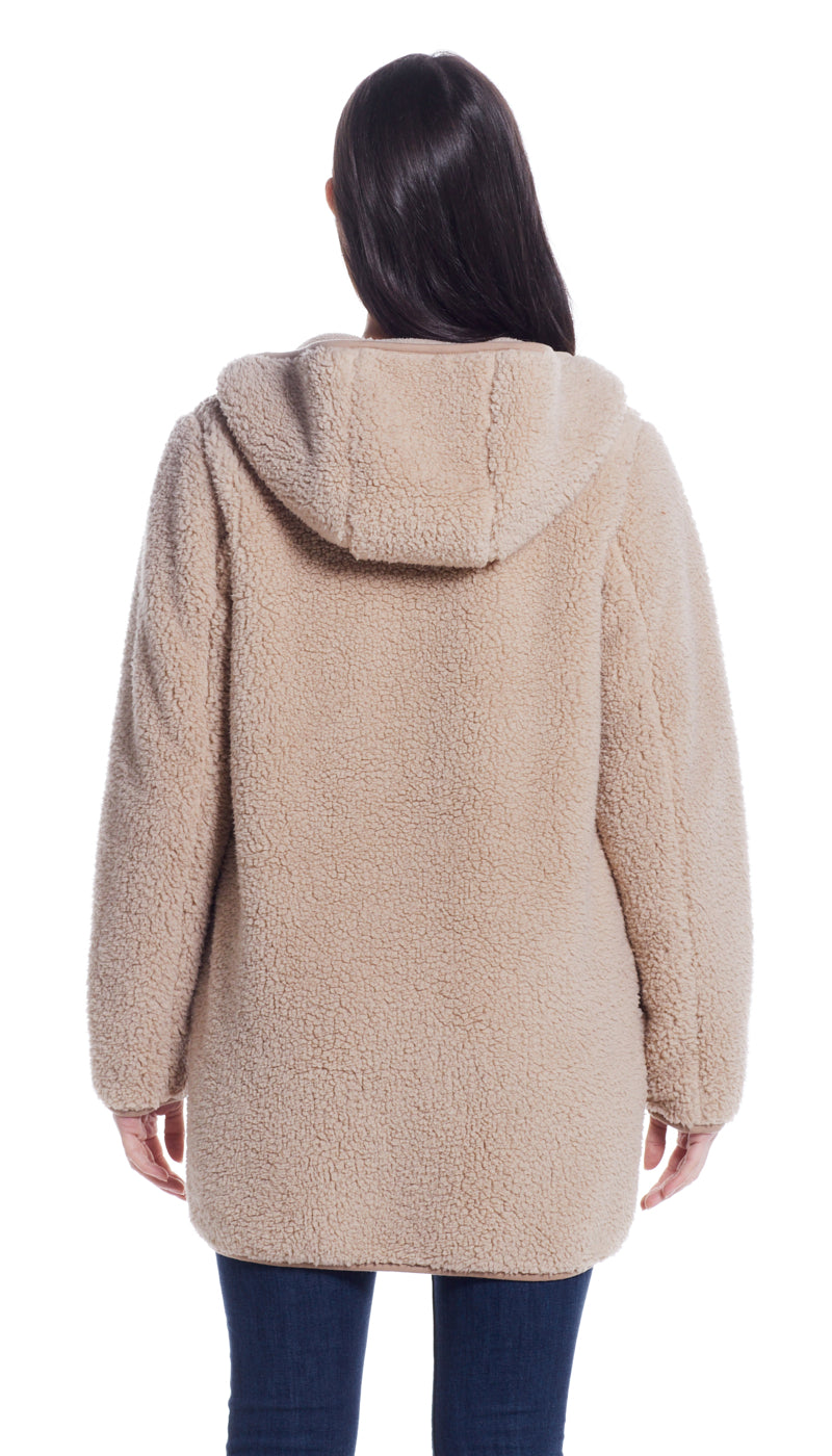 HOODED SHERPA FLEECE