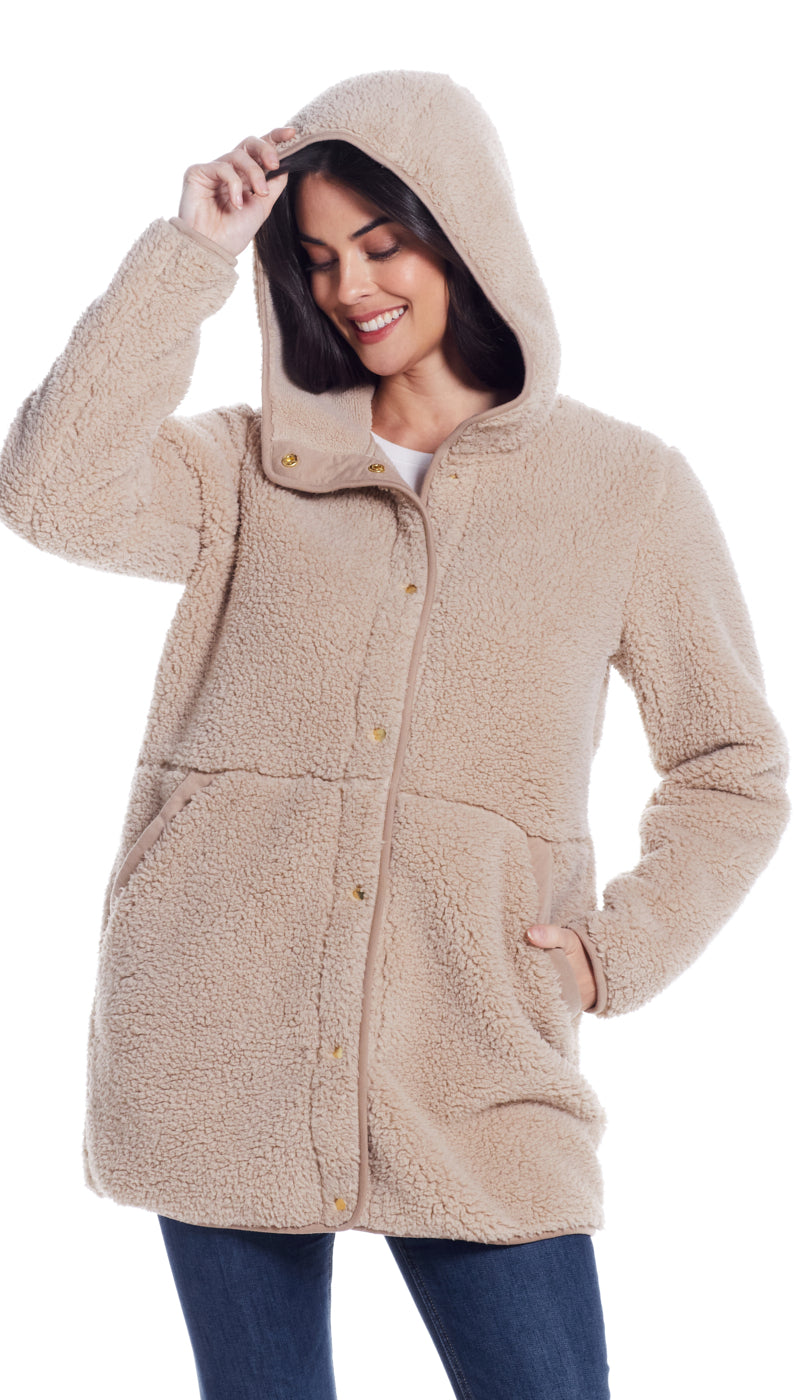 HOODED SHERPA FLEECE