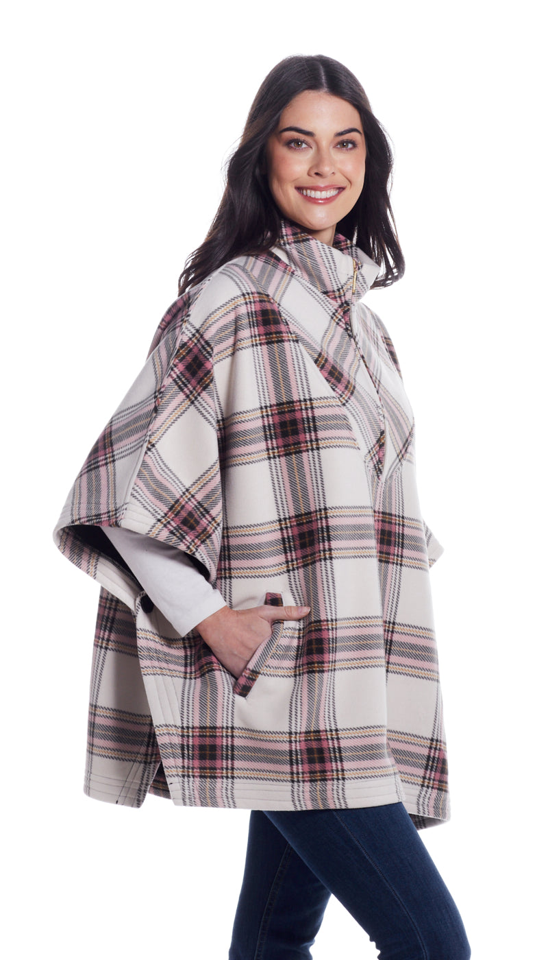 ZIP FLEECE PONCHO