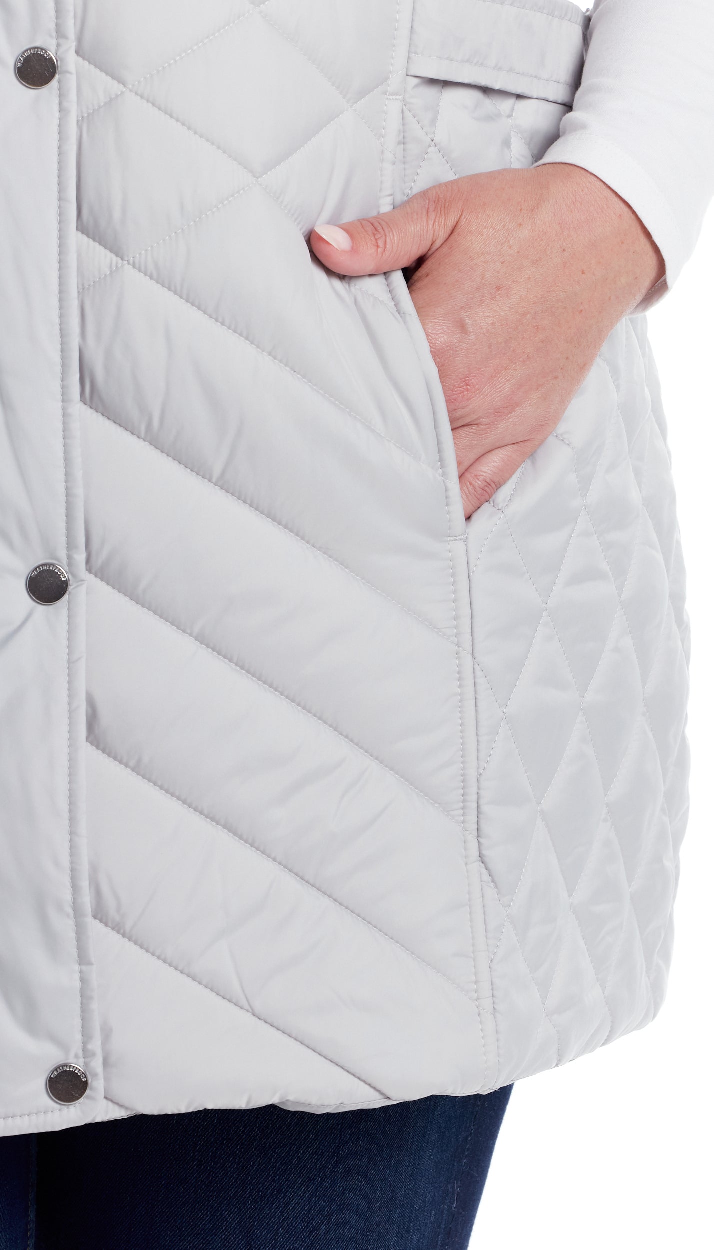 MIXED QUILTED LONGLINE VEST