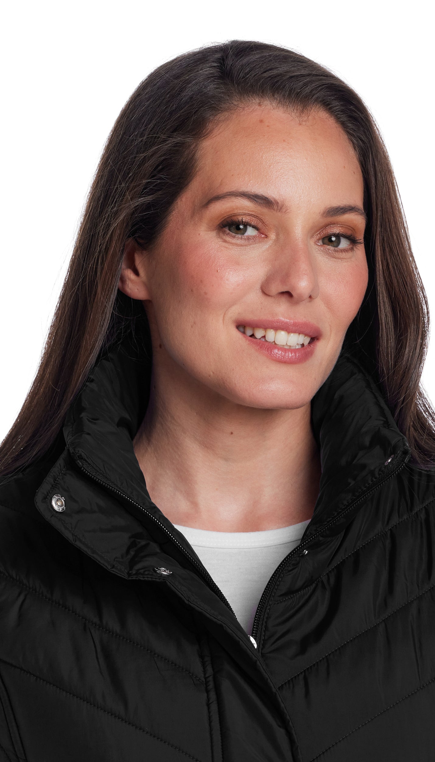 MIXED QUILTED LONGLINE VEST