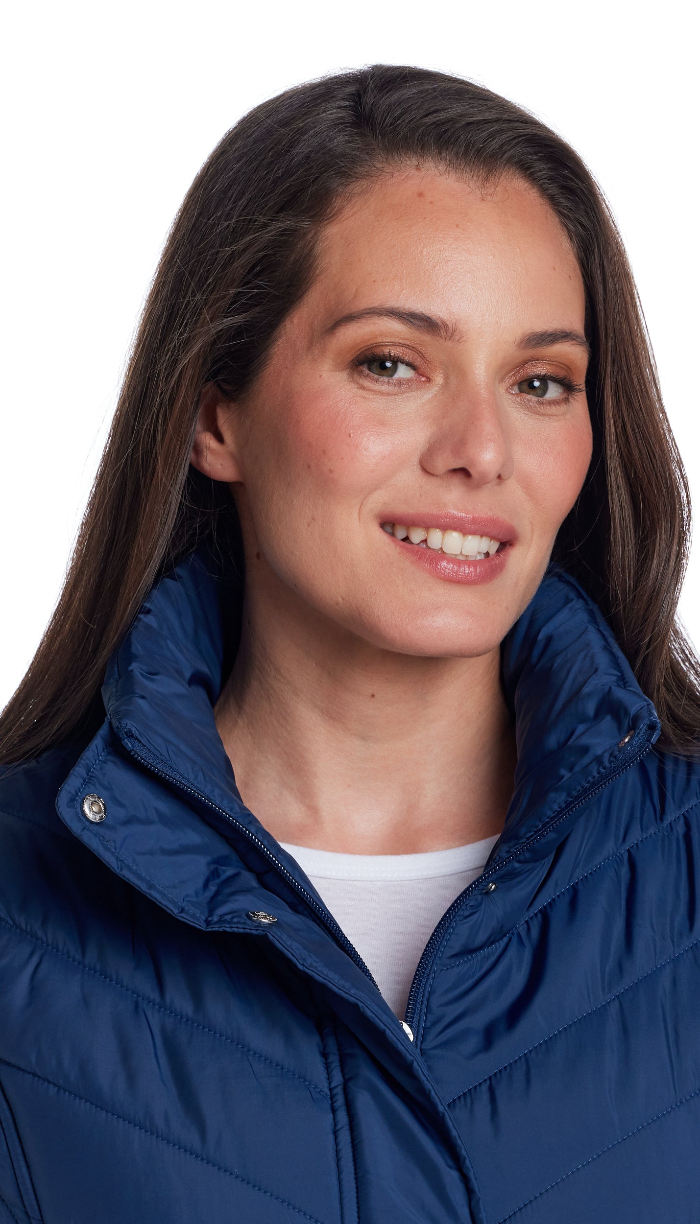 MIXED QUILTED LONGLINE VEST