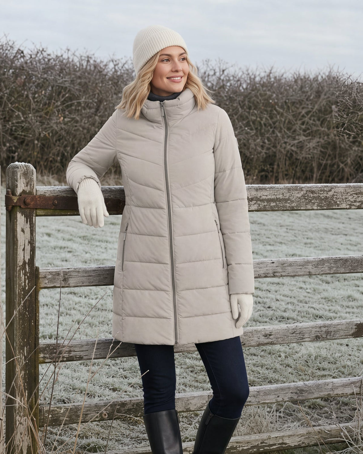 MODERN STRETCH PUFFER COAT