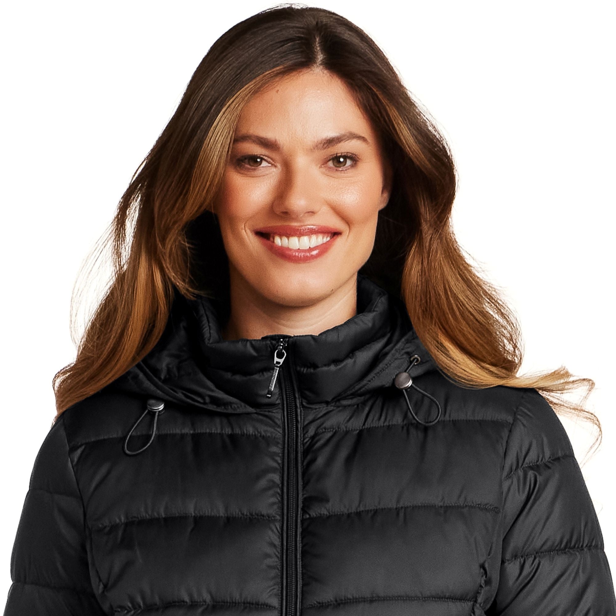 HOODED ZIP FRONT PUFFER