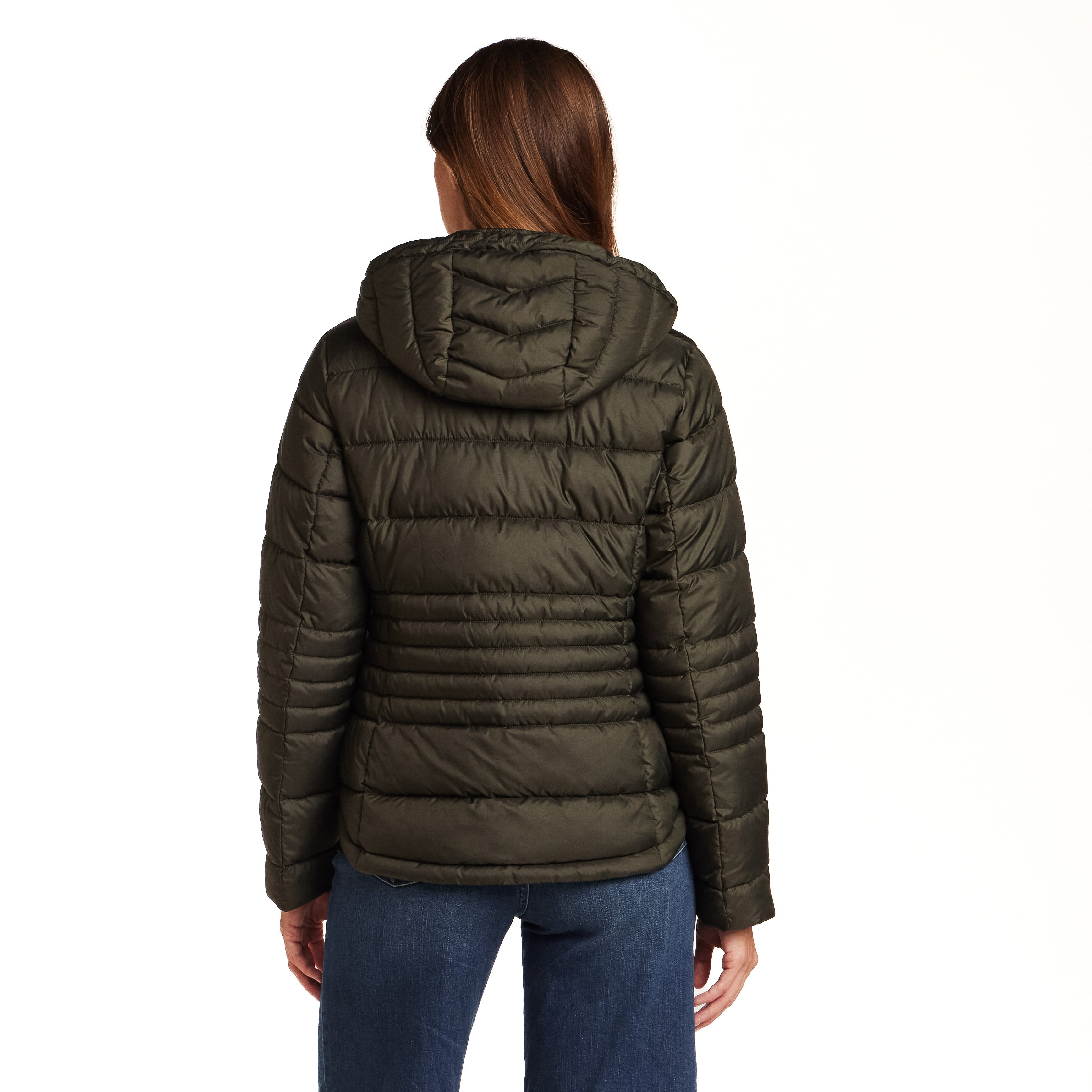 HOODED ZIP FRONT PUFFER