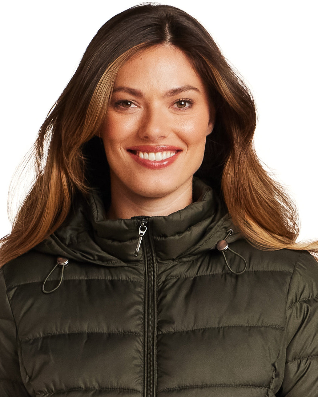 HOODED ZIP FRONT PUFFER