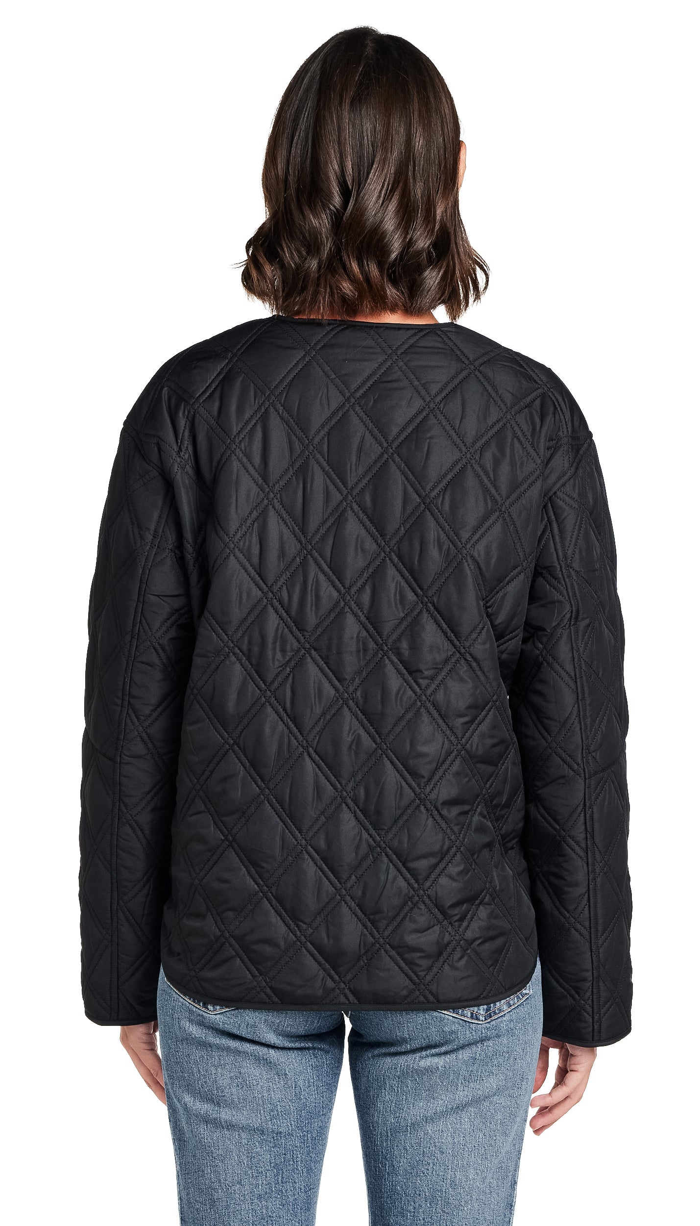 COLLARLESS QUILTED JACKET