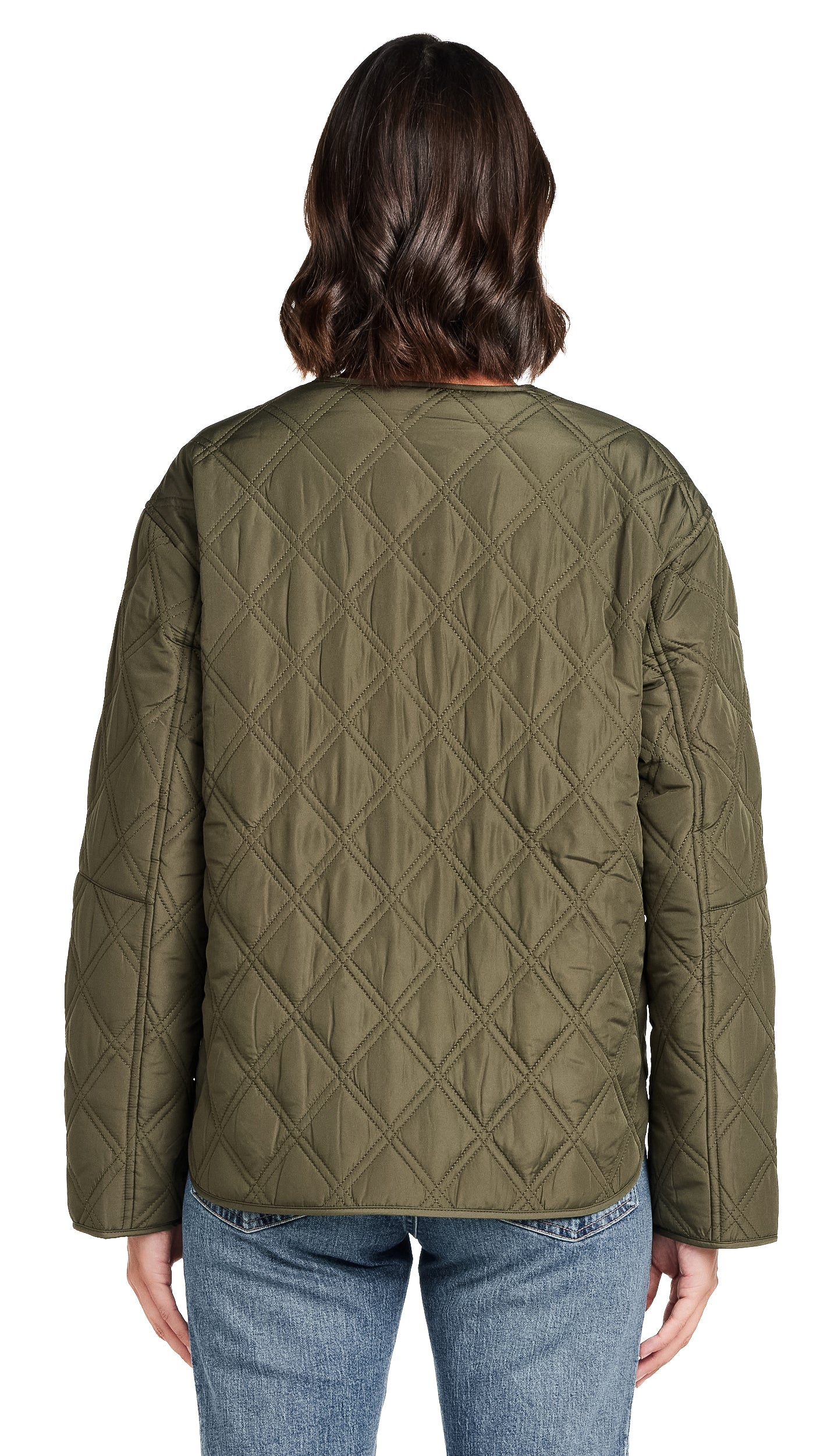 COLLARLESS QUILTED JACKET