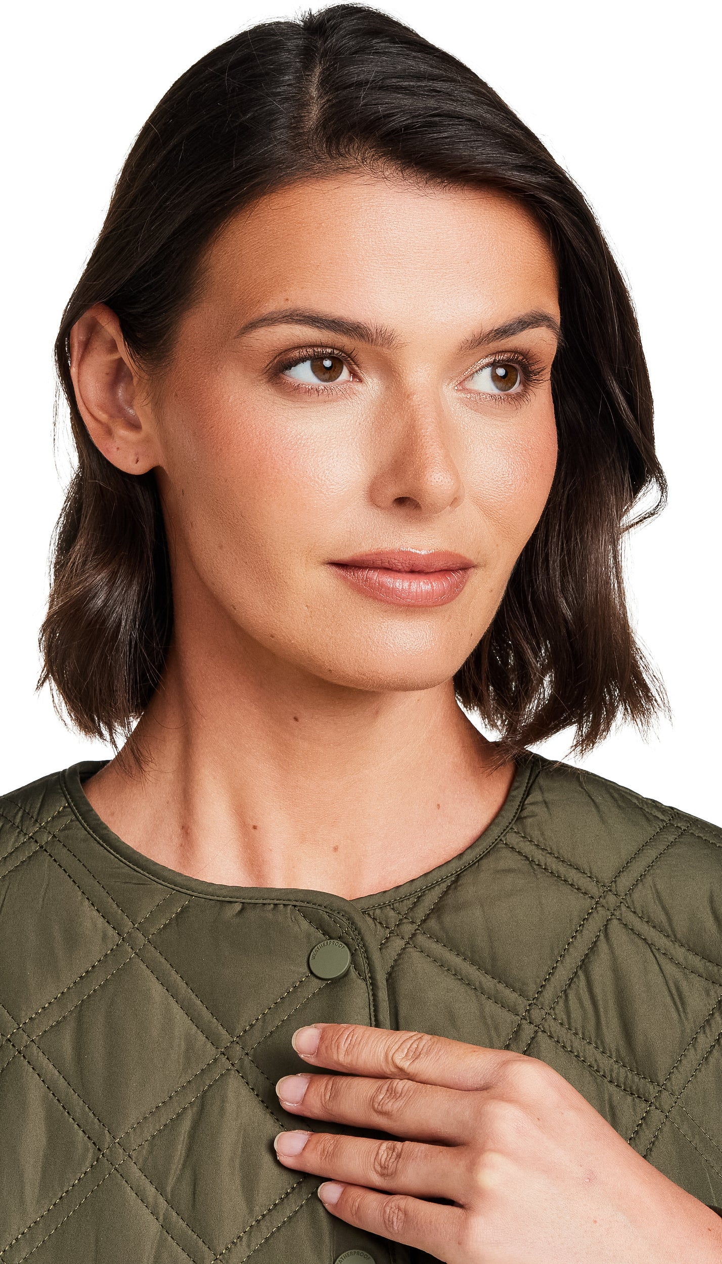 COLLARLESS QUILTED JACKET