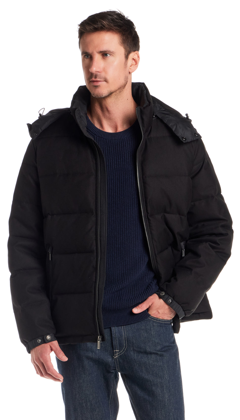 DOBBY OXFORD / CIRE PUFFER JACKET