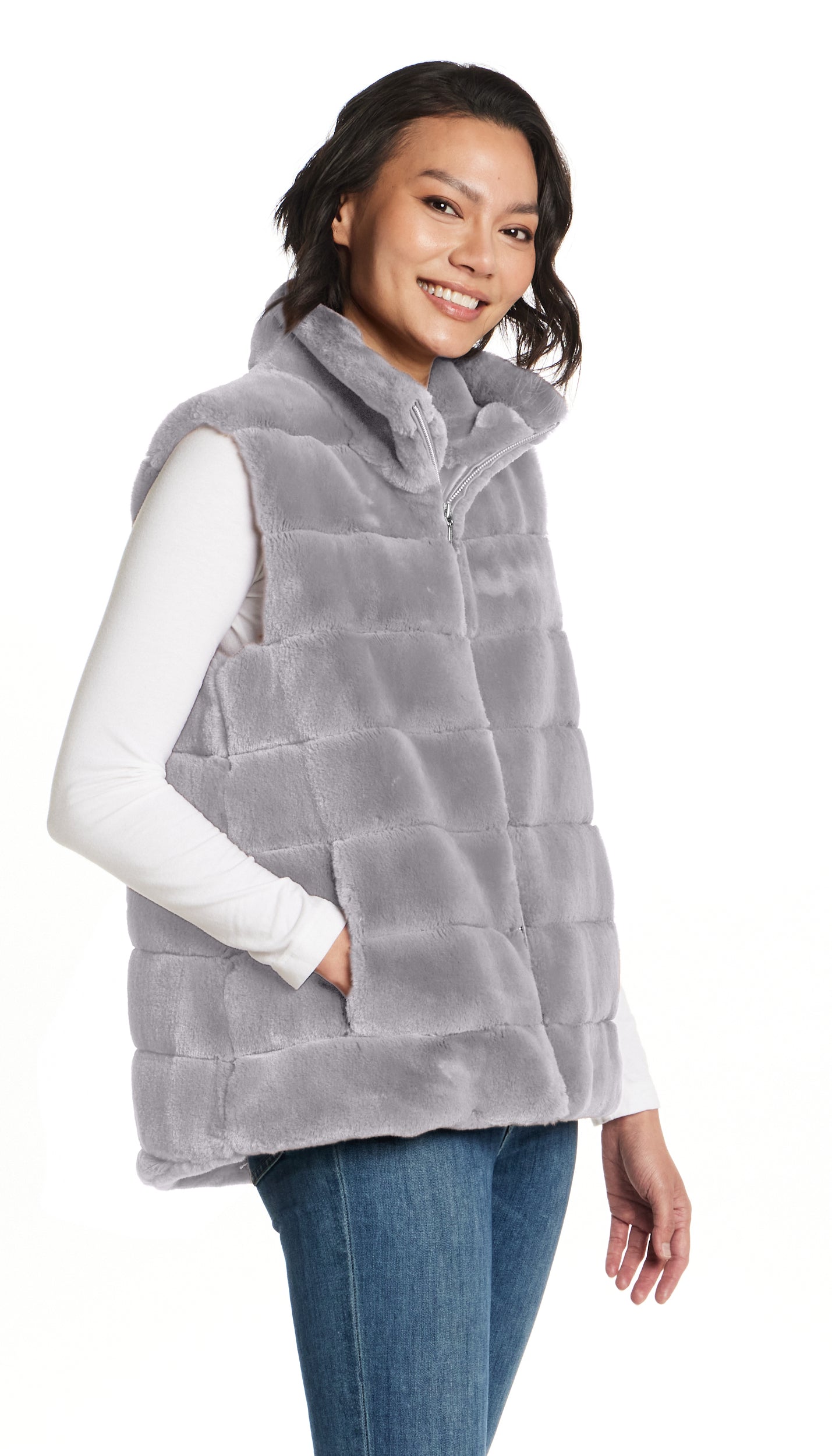 FAUX FUR VEST
