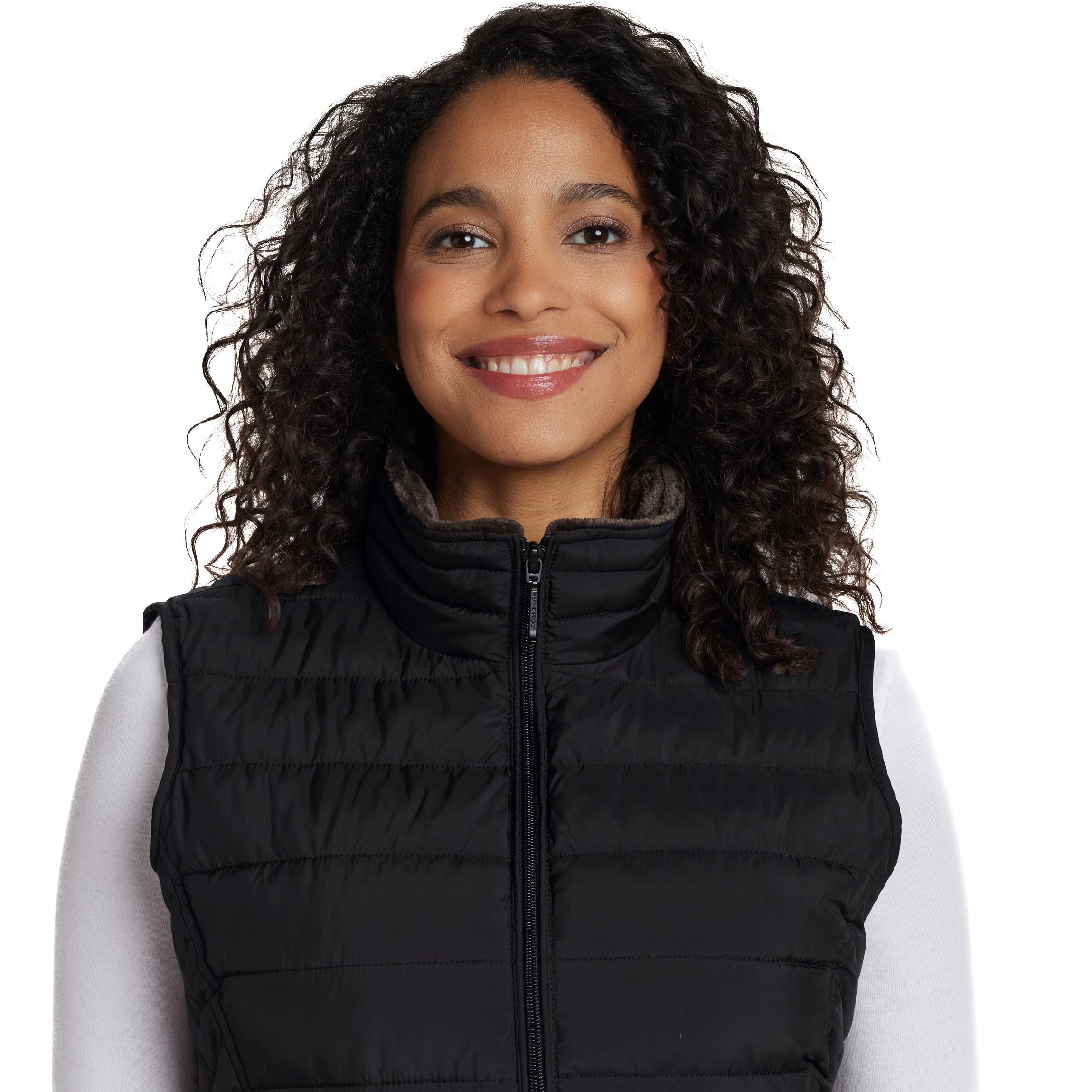 PLUSH LINED PUFFER QUILTED VEST