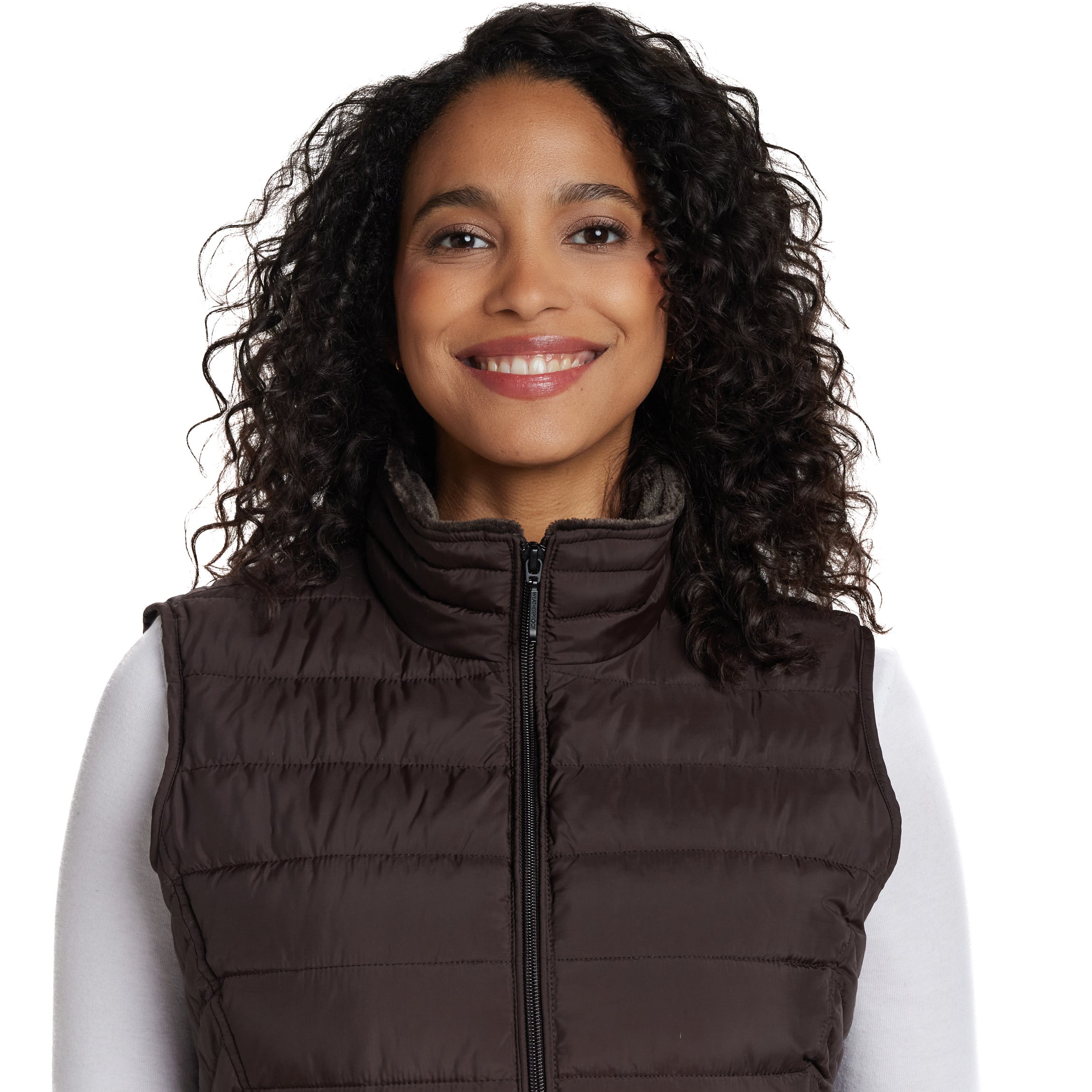 PLUSH LINED PUFFER QUILTED VEST
