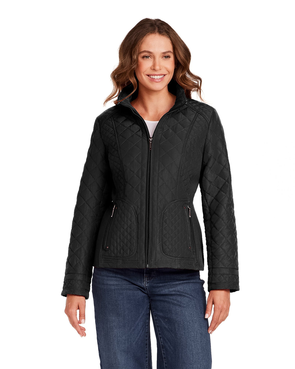 QUILTED JACKET WITH SIDE STRETCH