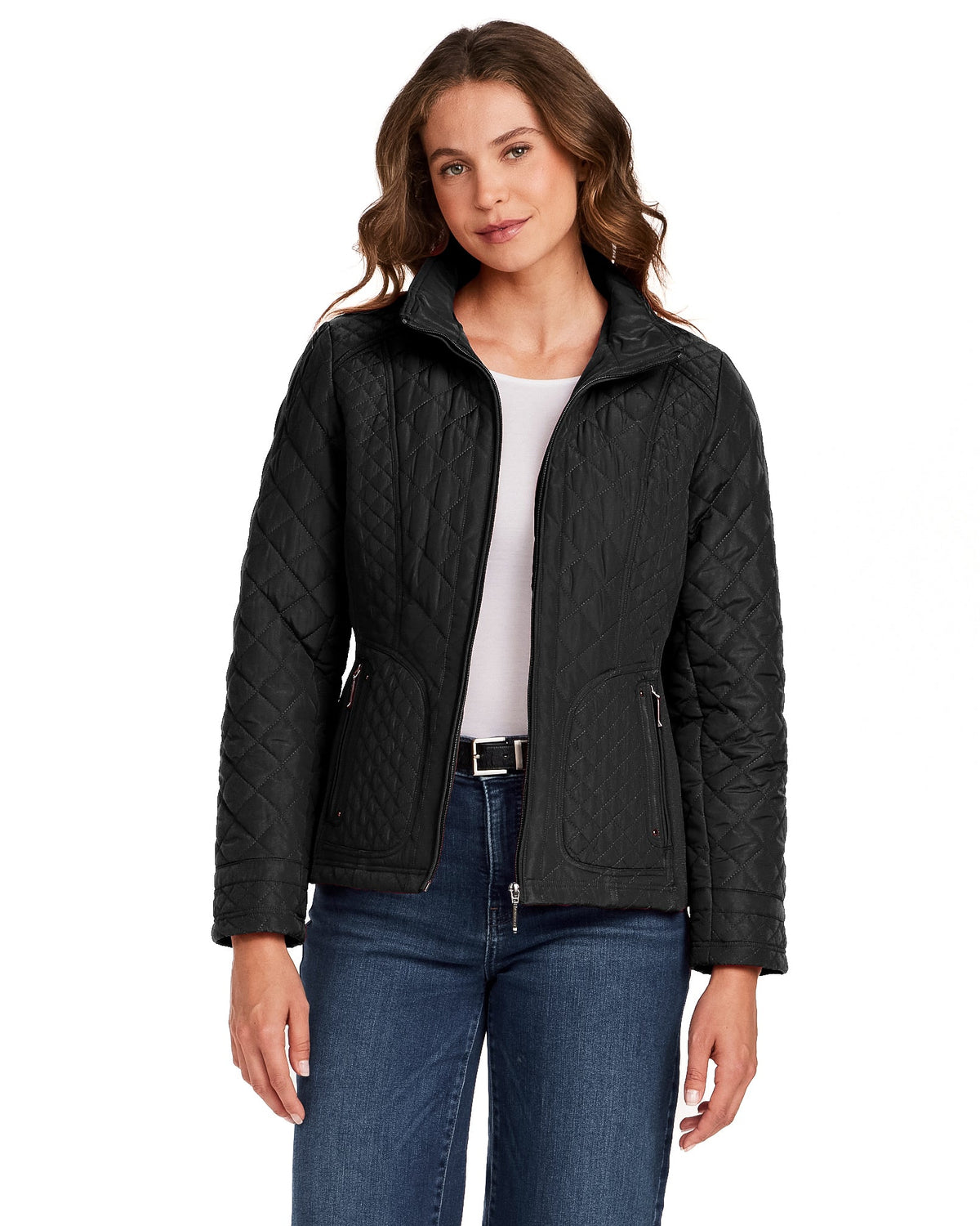 QUILTED JACKET WITH SIDE STRETCH