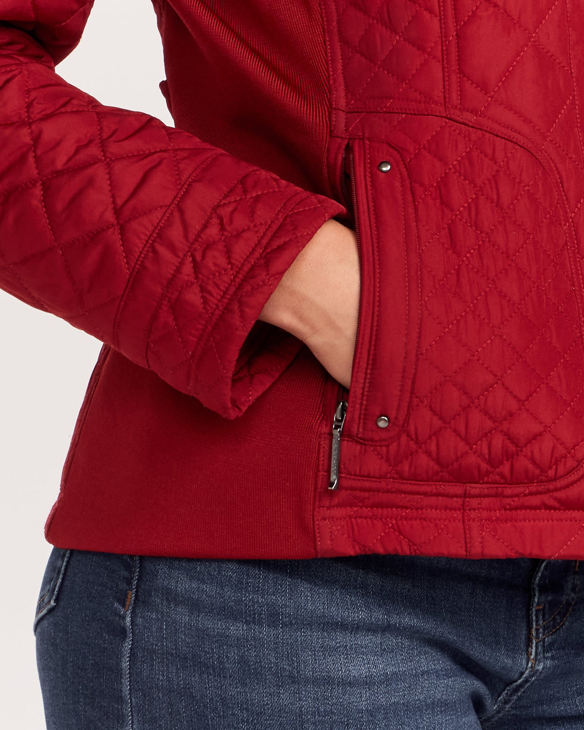 QUILTED JACKET WITH SIDE STRETCH