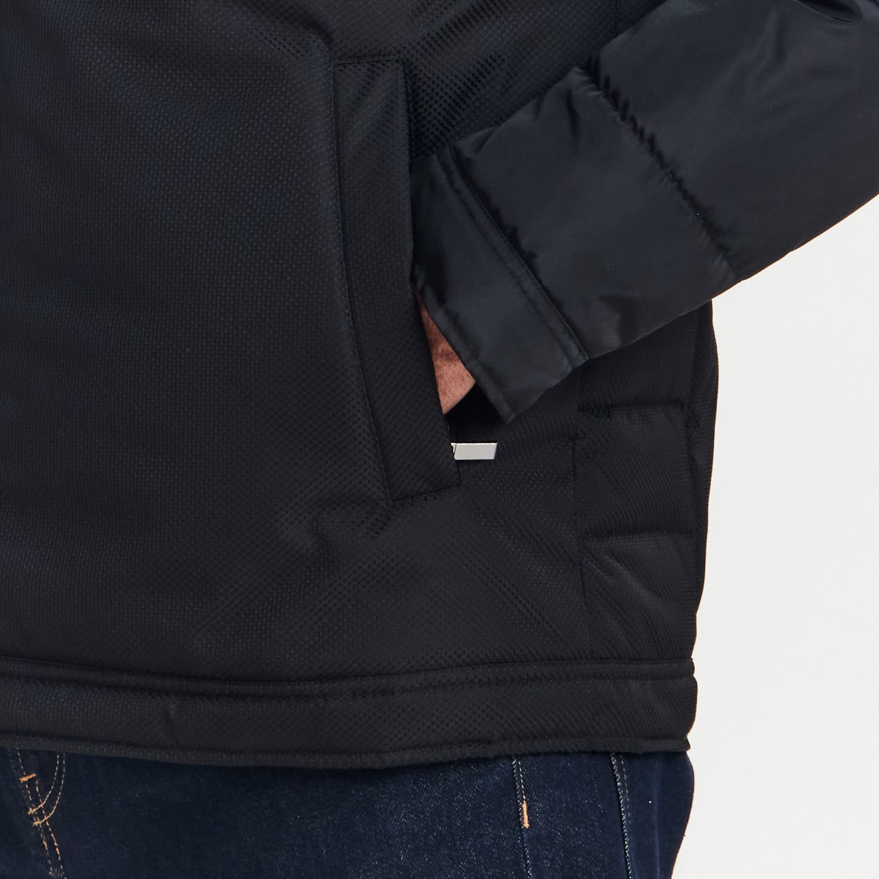 DOBBY/FAUX MEMORY JACKET