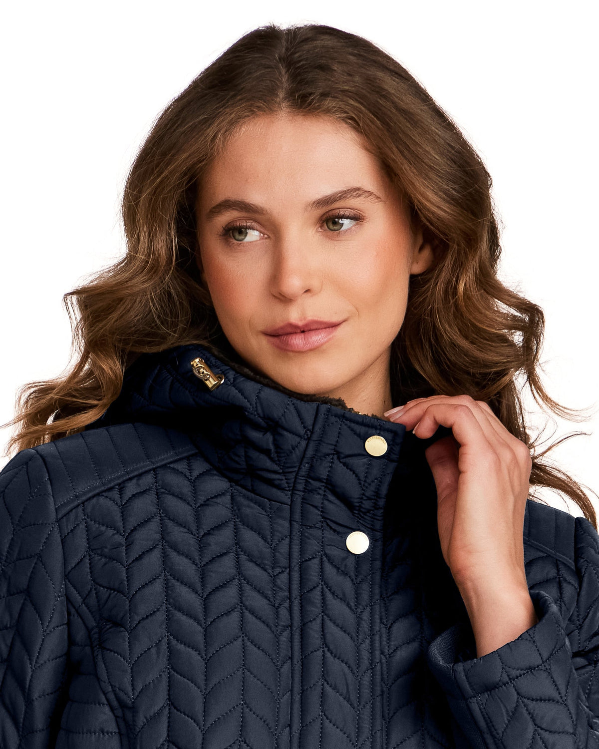 HOODED PLUSH LINED QUILTED WALKER