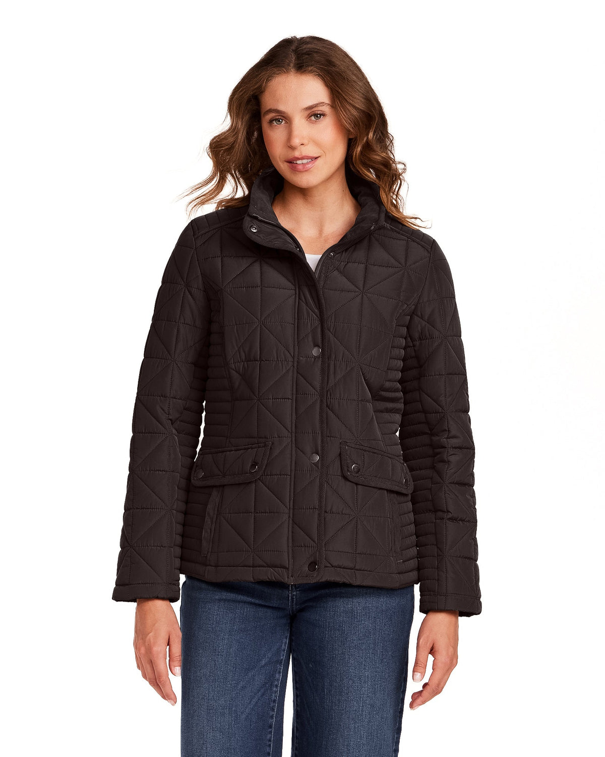 QUILTED JACKET WITH CORDUROY TRIMS