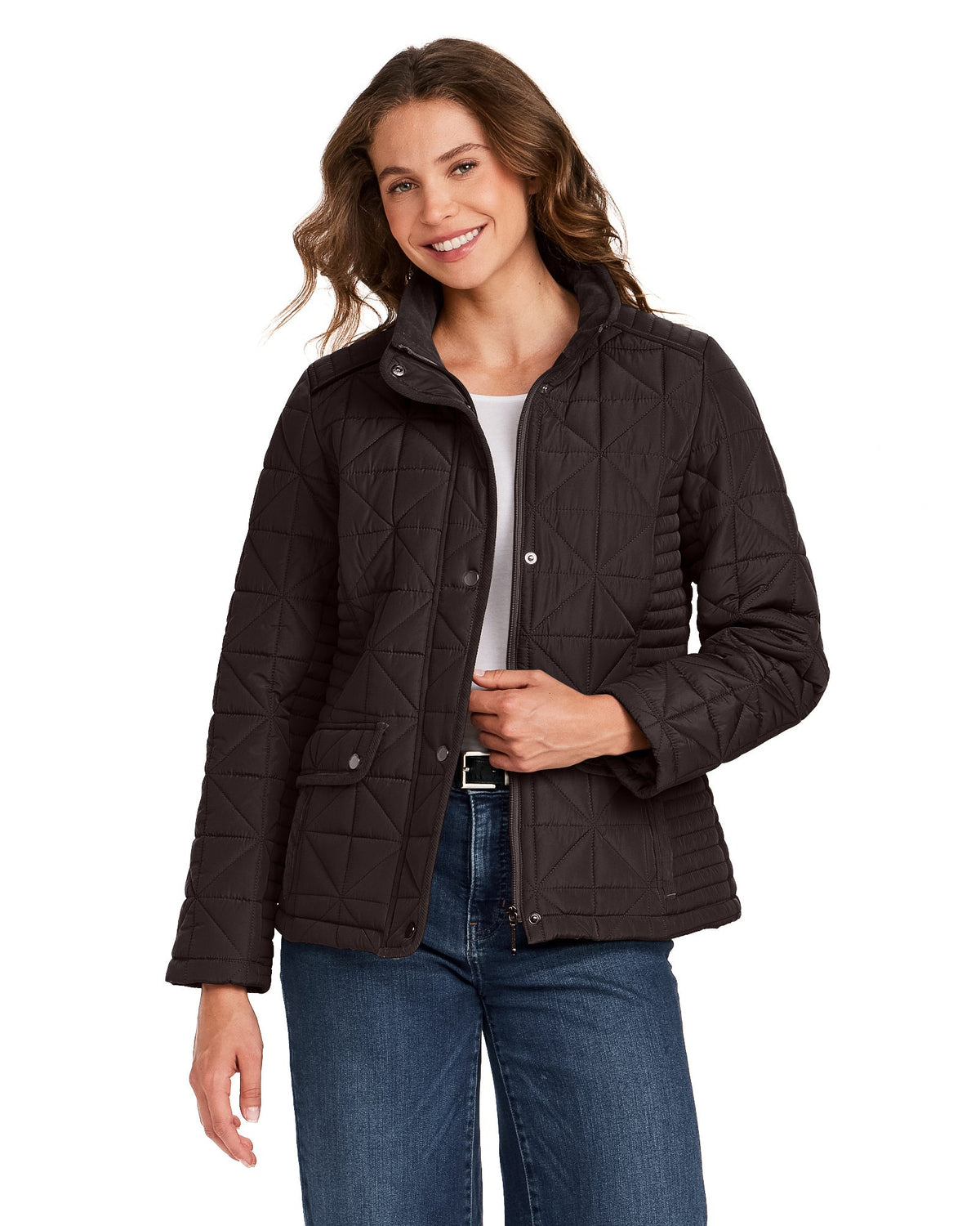 QUILTED JACKET WITH CORDUROY TRIMS