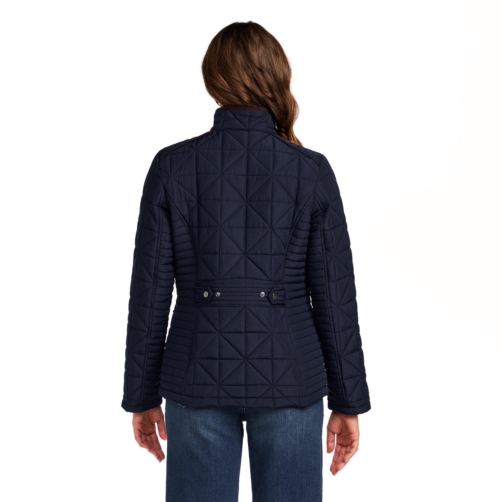QUILTED JACKET WITH CORDUROY TRIMS