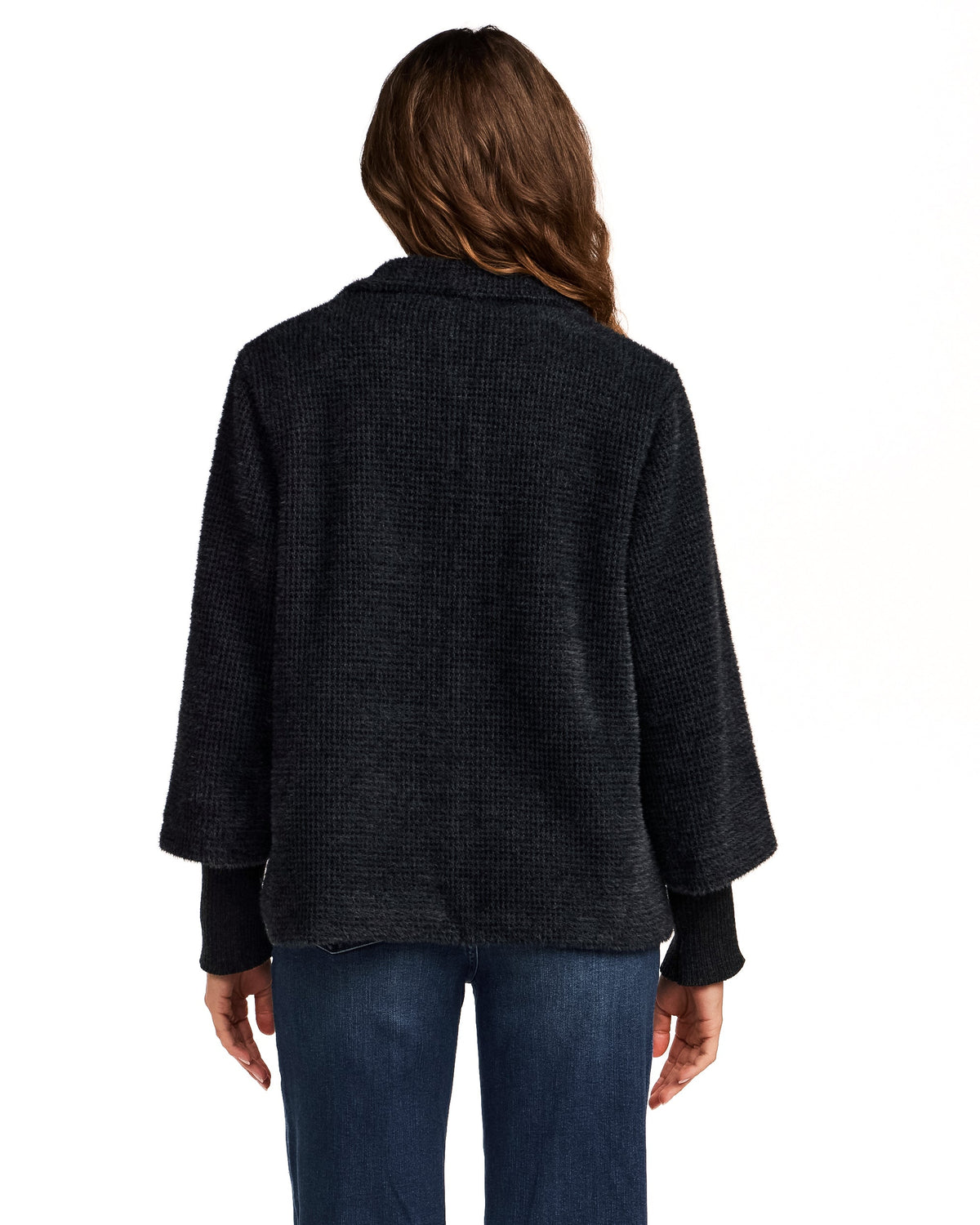 HOUNDSTOOTH COZY FEATHERKNIT JACKET