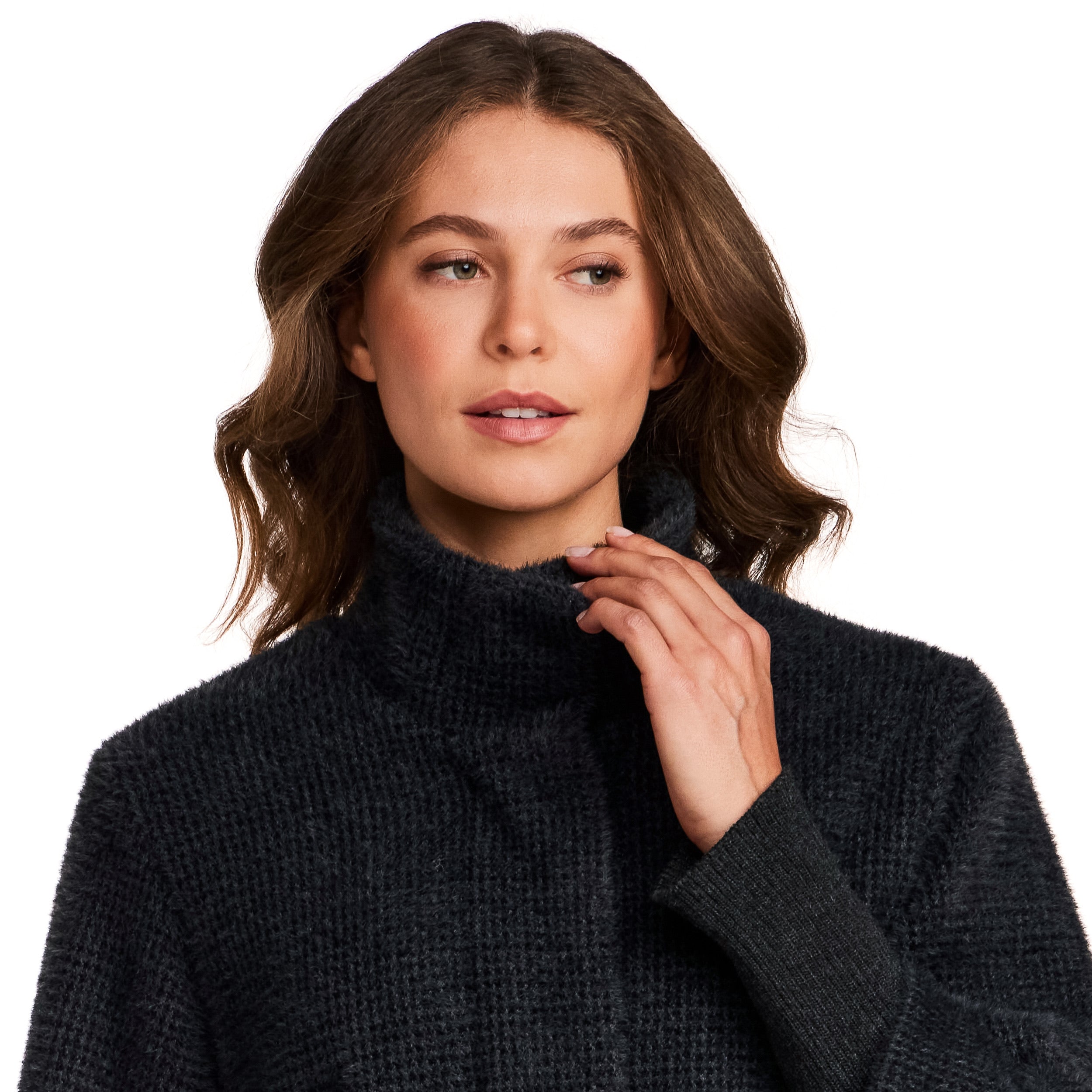HOUNDSTOOTH COZY FEATHERKNIT JACKET