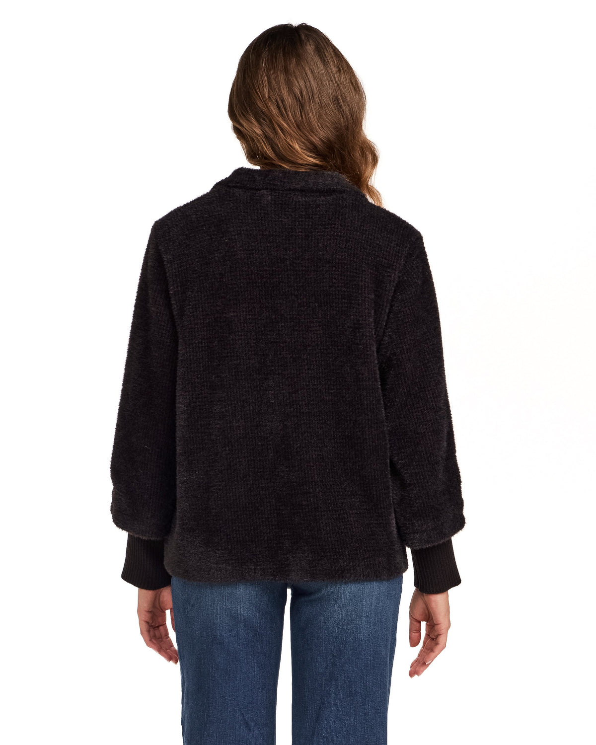 HOUNDSTOOTH COZY FEATHERKNIT JACKET