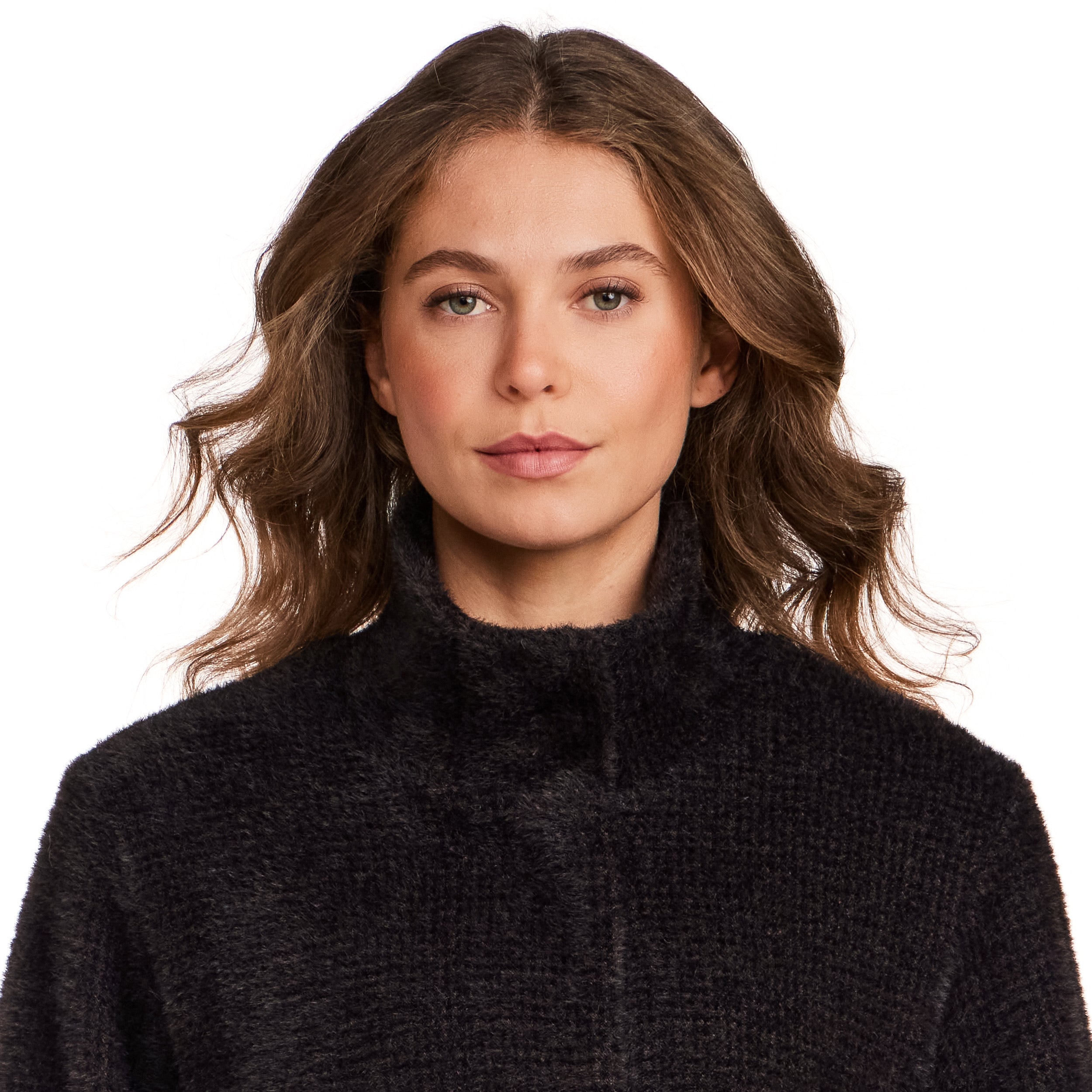 HOUNDSTOOTH COZY FEATHERKNIT JACKET