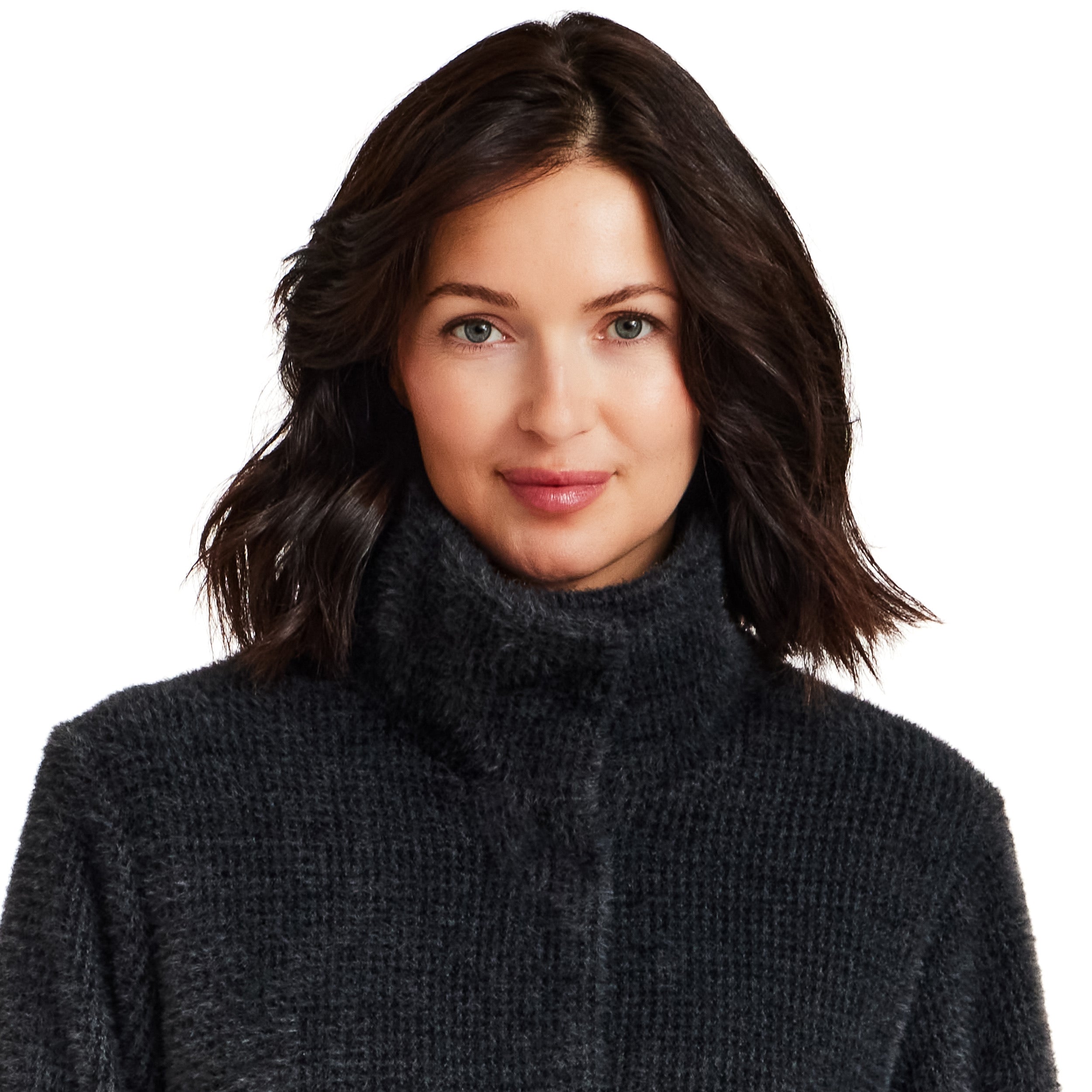 HOUNDSTOOTH COZY FEATHERKNIT TOPPER