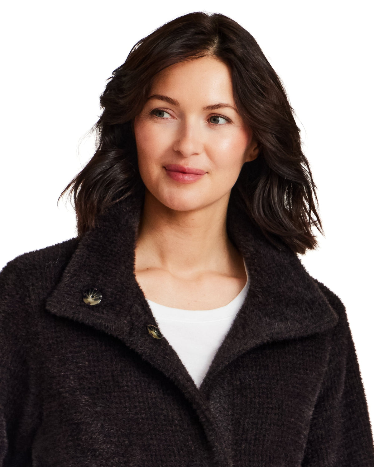 HOUNDSTOOTH COZY FEATHERKNIT TOPPER