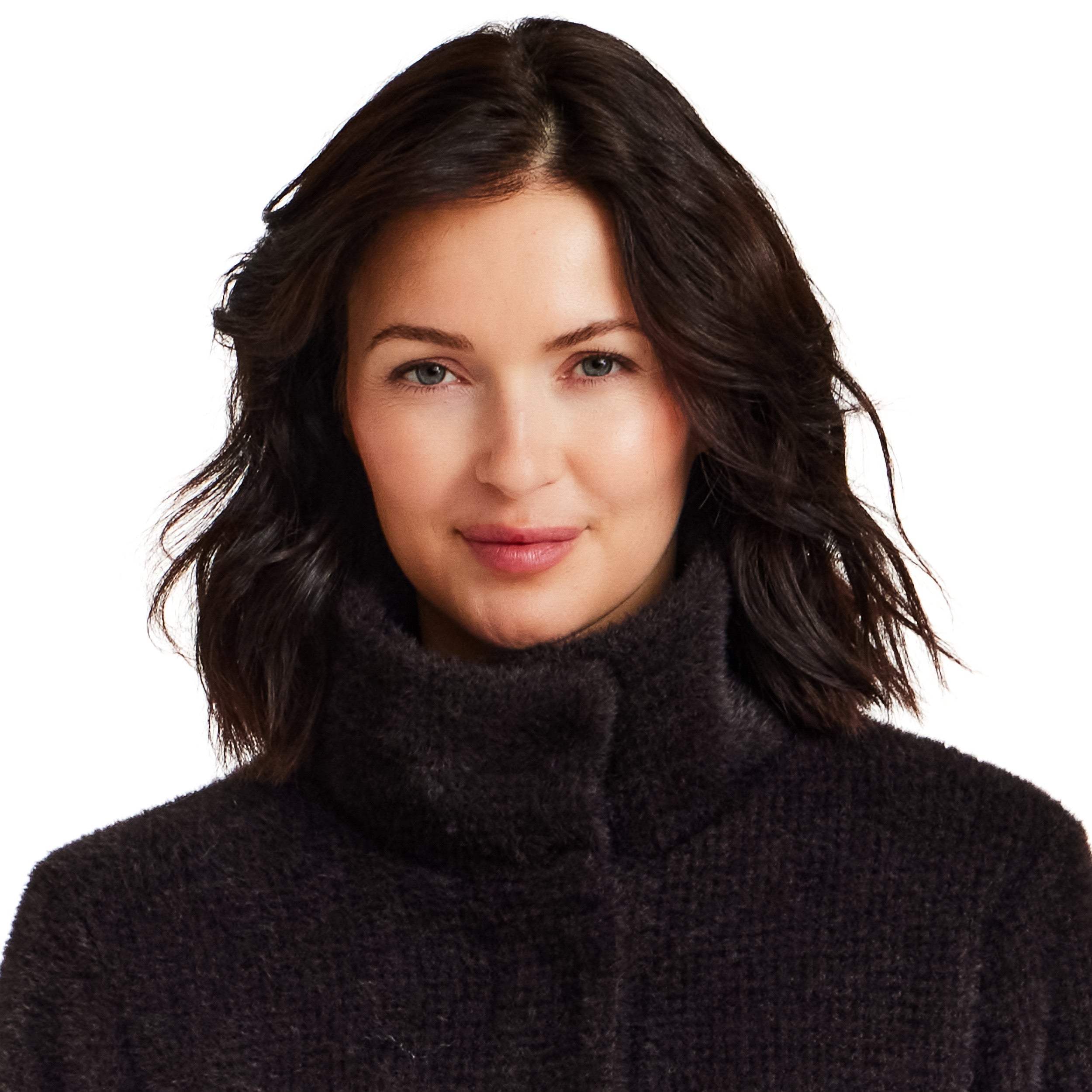 HOUNDSTOOTH COZY FEATHERKNIT TOPPER