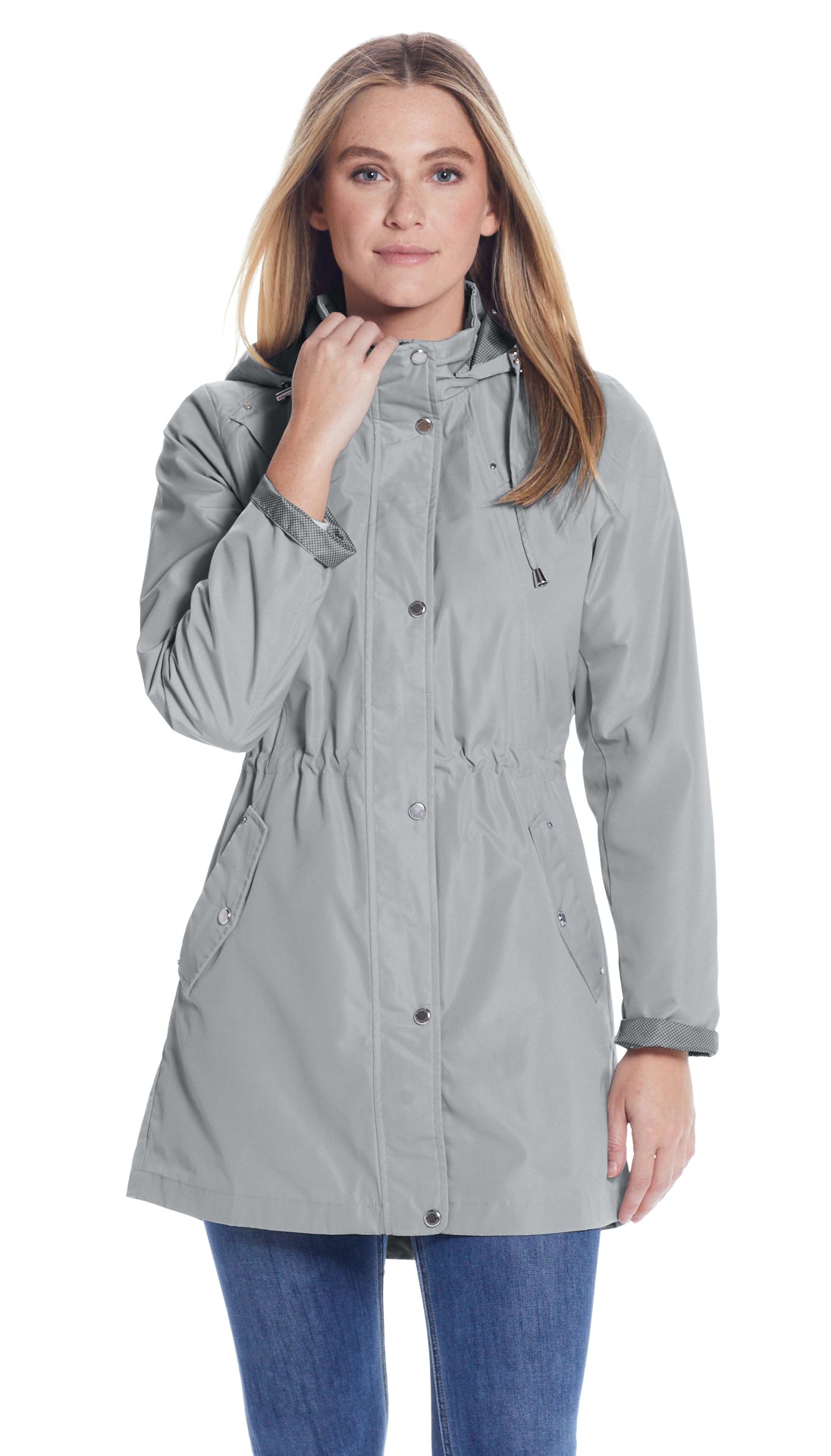 HOODED ANORAK WITH TURN BACK CUFFS