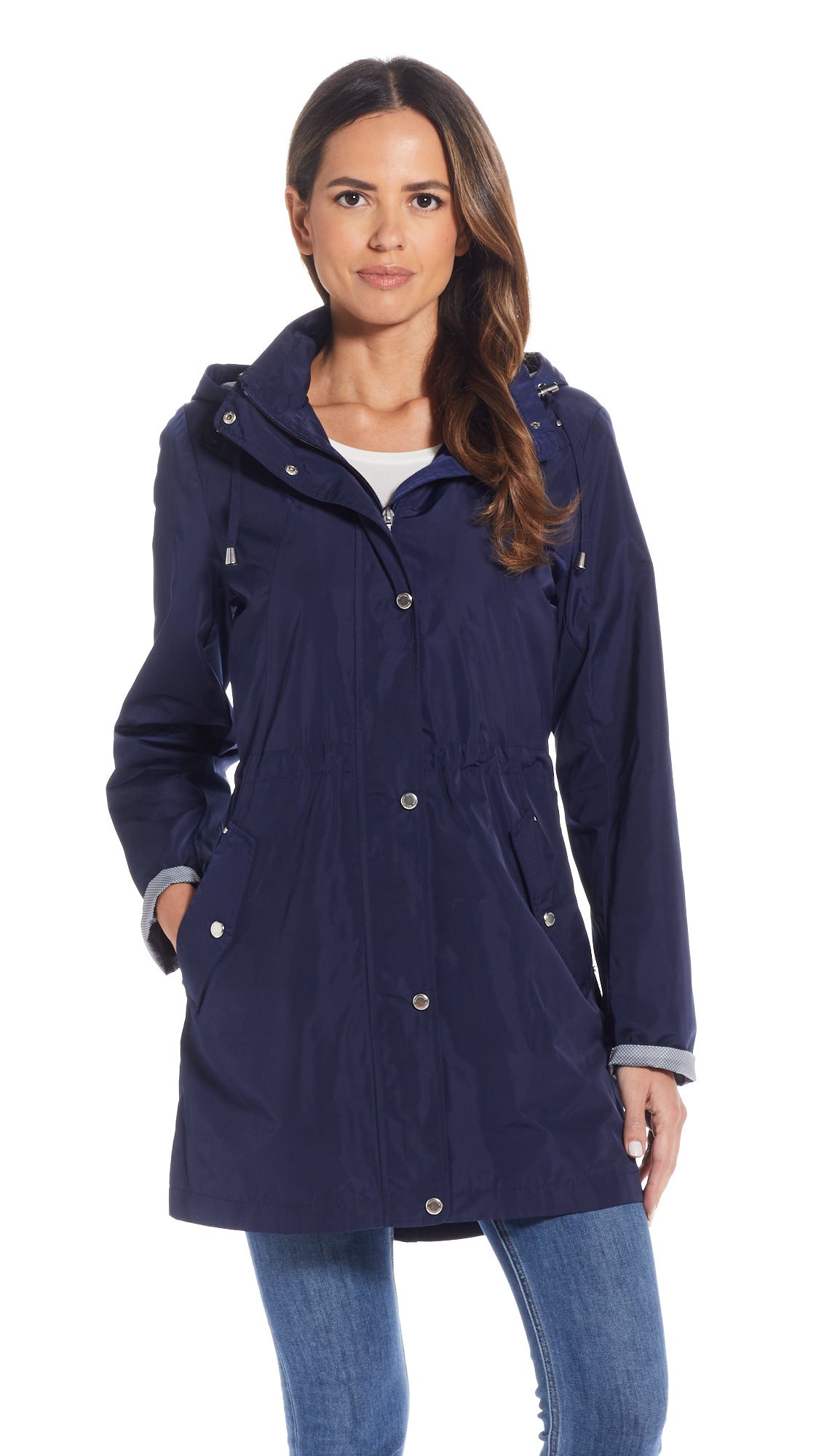 HOODED ANORAK WITH TURN BACK CUFFS