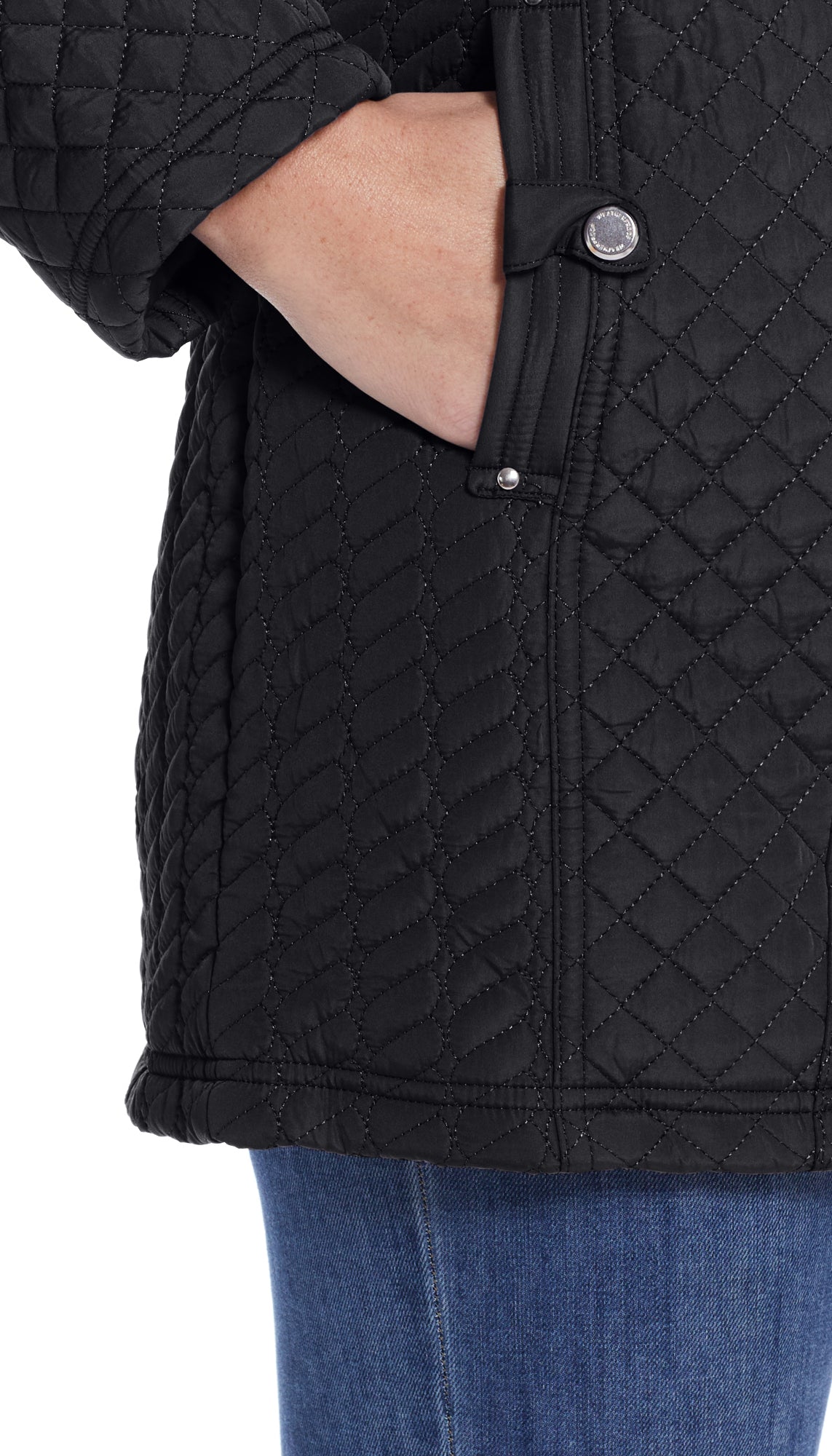 HOODED ZIP QUILTED JACKET