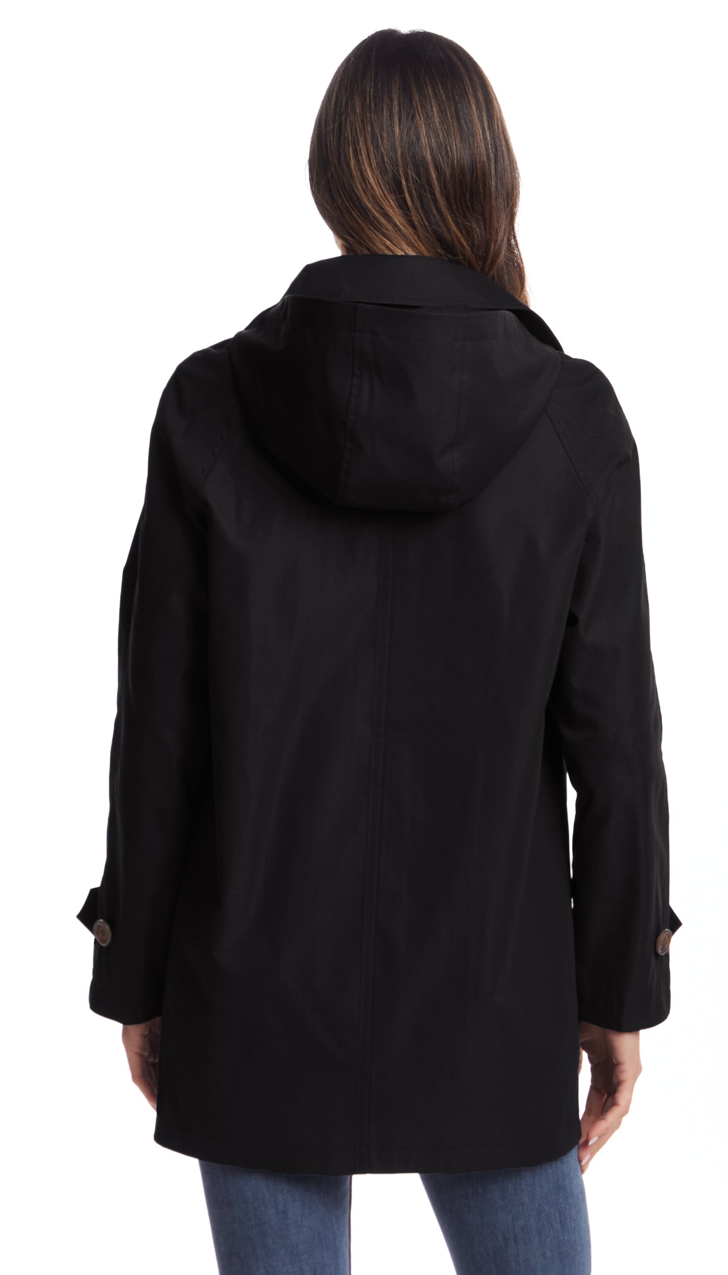 BUTTON FRONT HOODED TOPPER